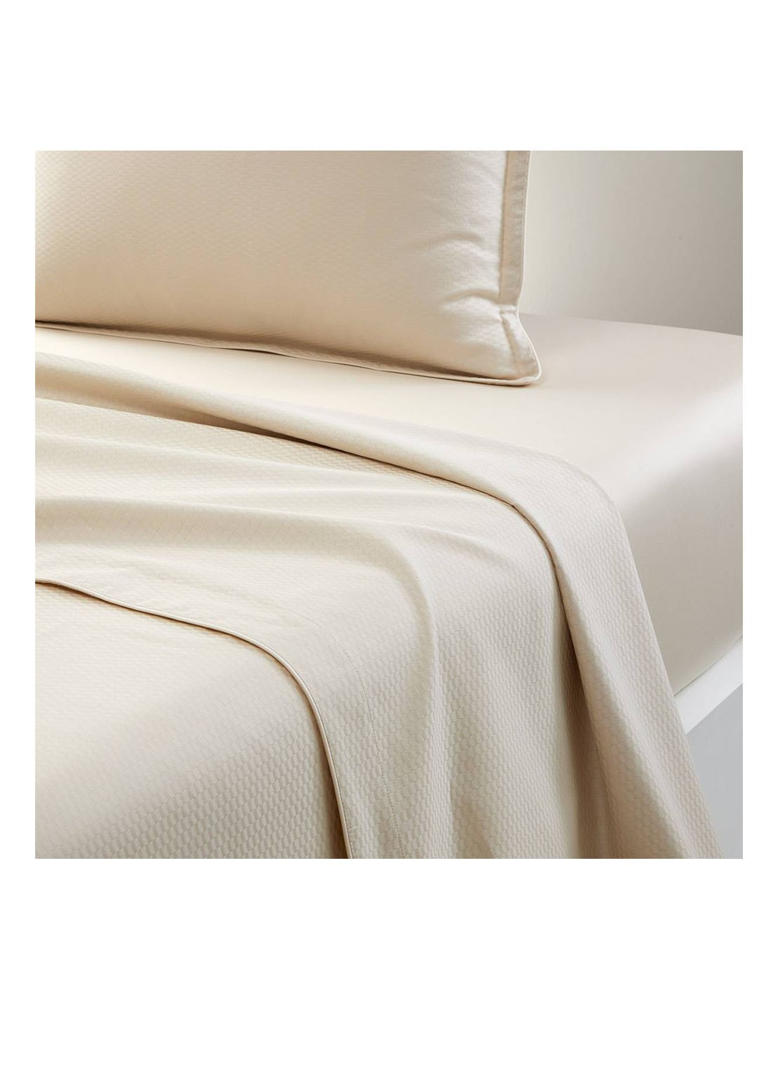 BOSS Loft laken van katoensatijn 300TC   - voorkant 3 beige