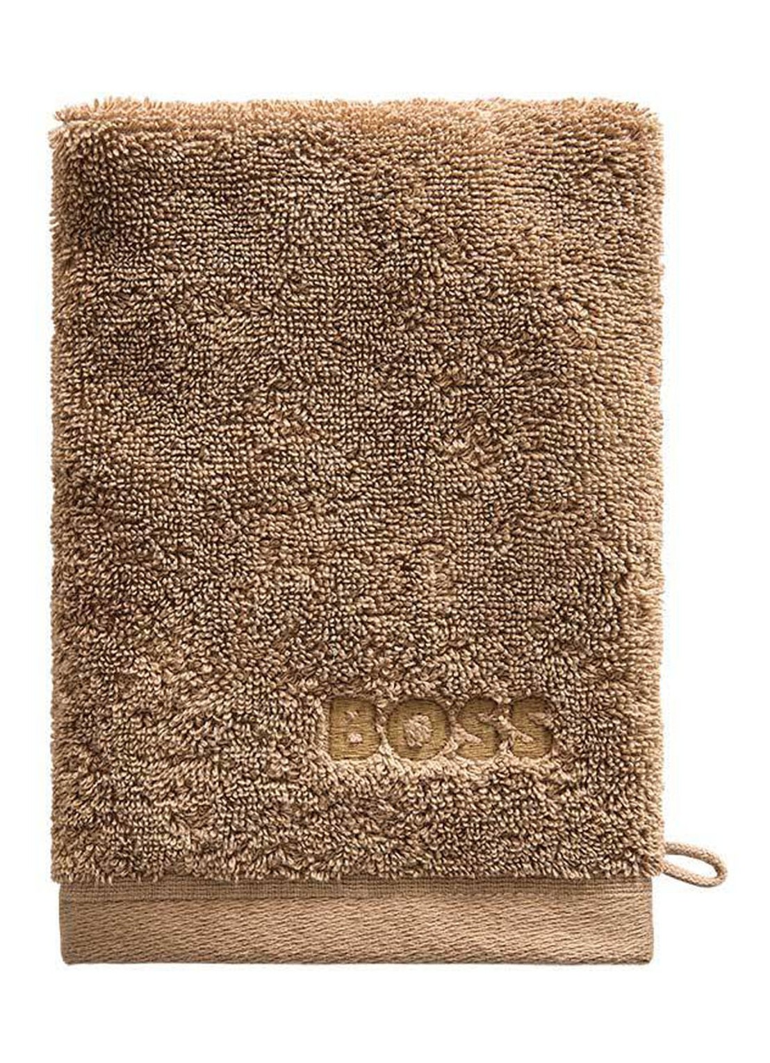BOSS Loft washand - 700g/m² - 15 x 21 cm  - voorkant camel
