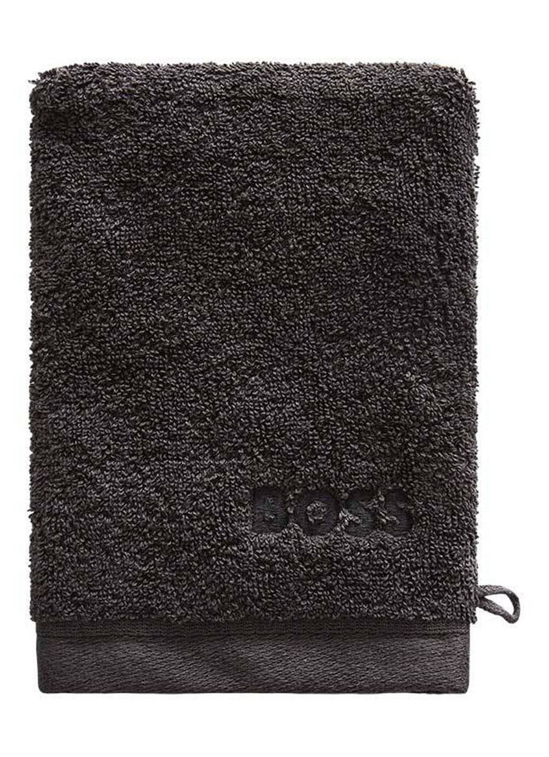 BOSS Loft washand - 700g/m² - 15 x 21 cm  - voorkant zwart