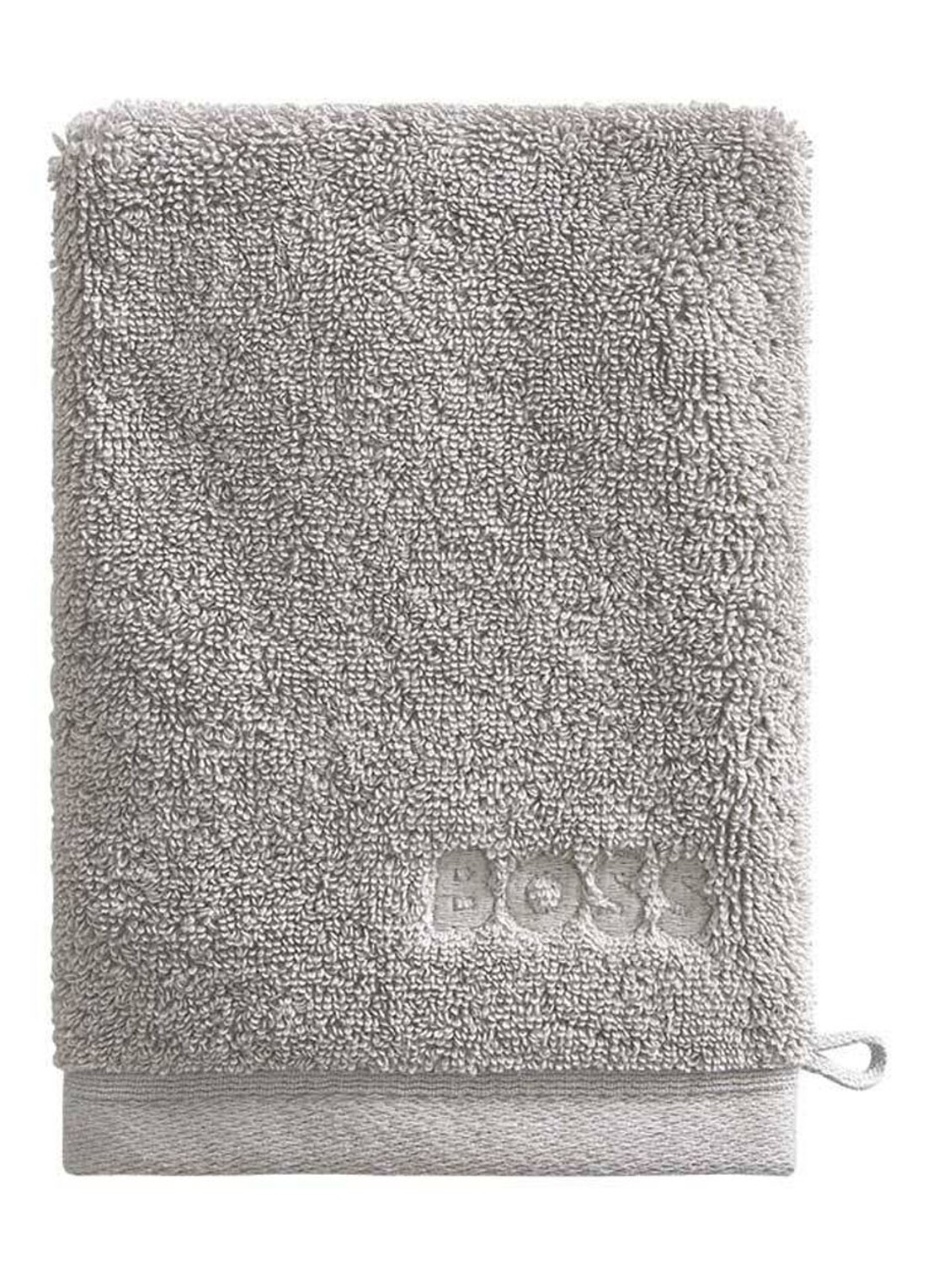BOSS Loft washand - 700g/m² - 15 x 21 cm  - voorkant zilver