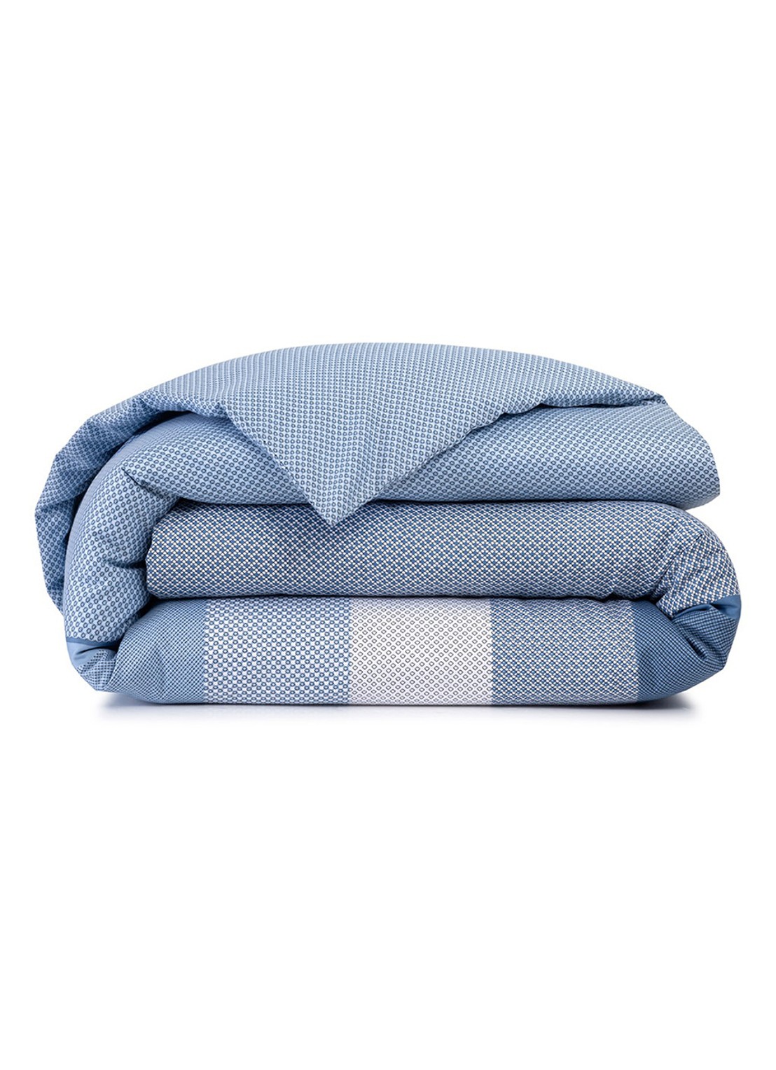 BOSS Logan dekbedovertrek van katoensatijn 200TC - exclusief kussenslopen - voorkant 2 blauw
