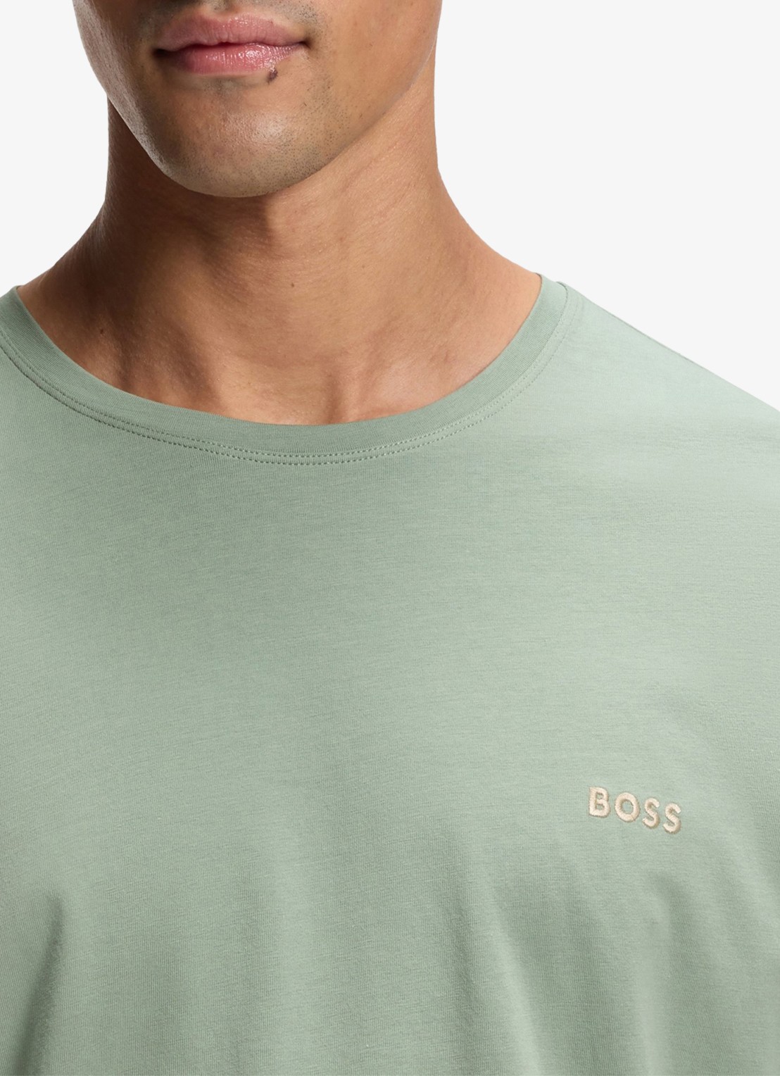 BOSS Longsleeve met logo - detail 5 lichtgroen