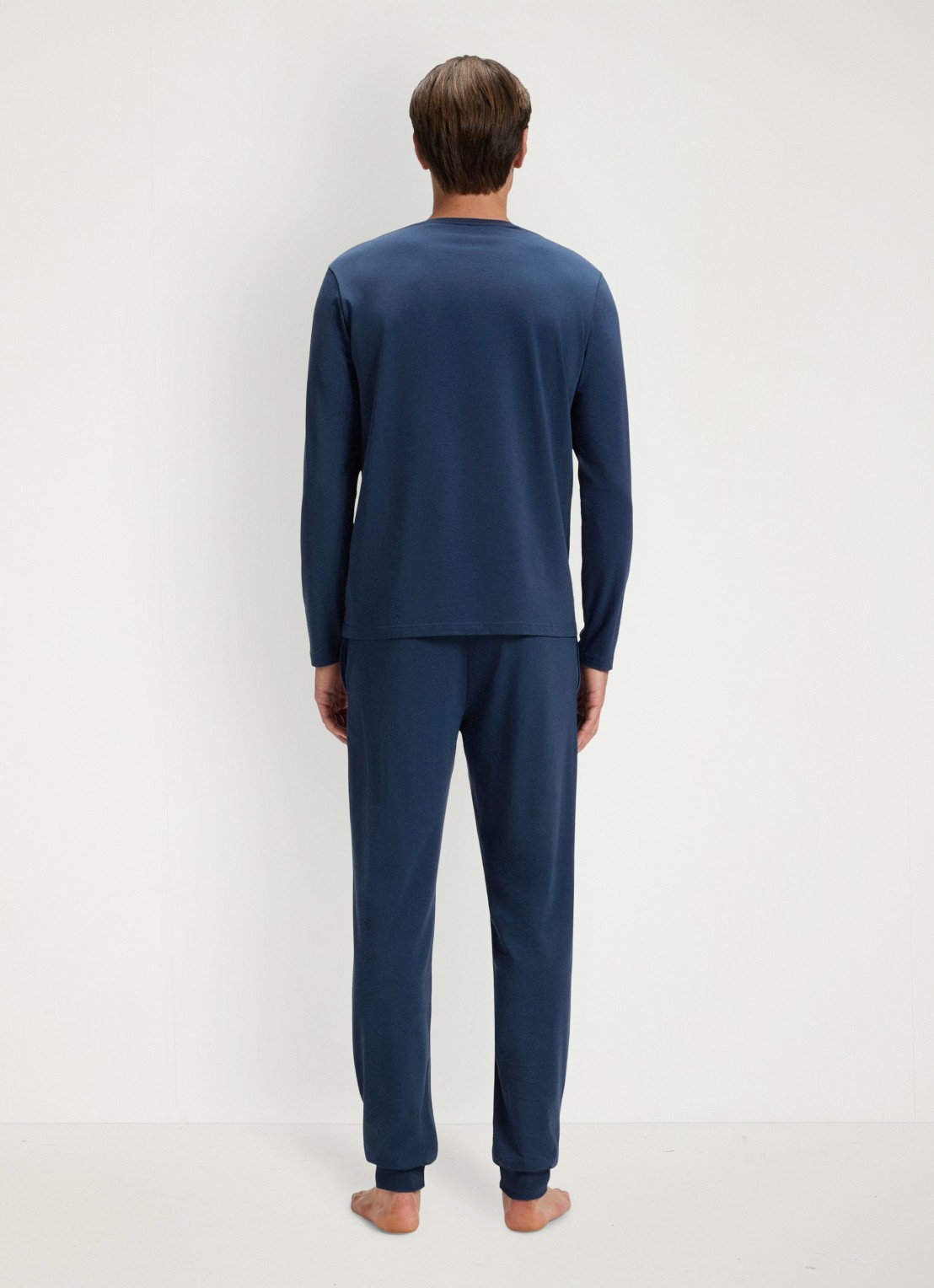 BOSS Longsleeve met logo - achterkant 3 blauw