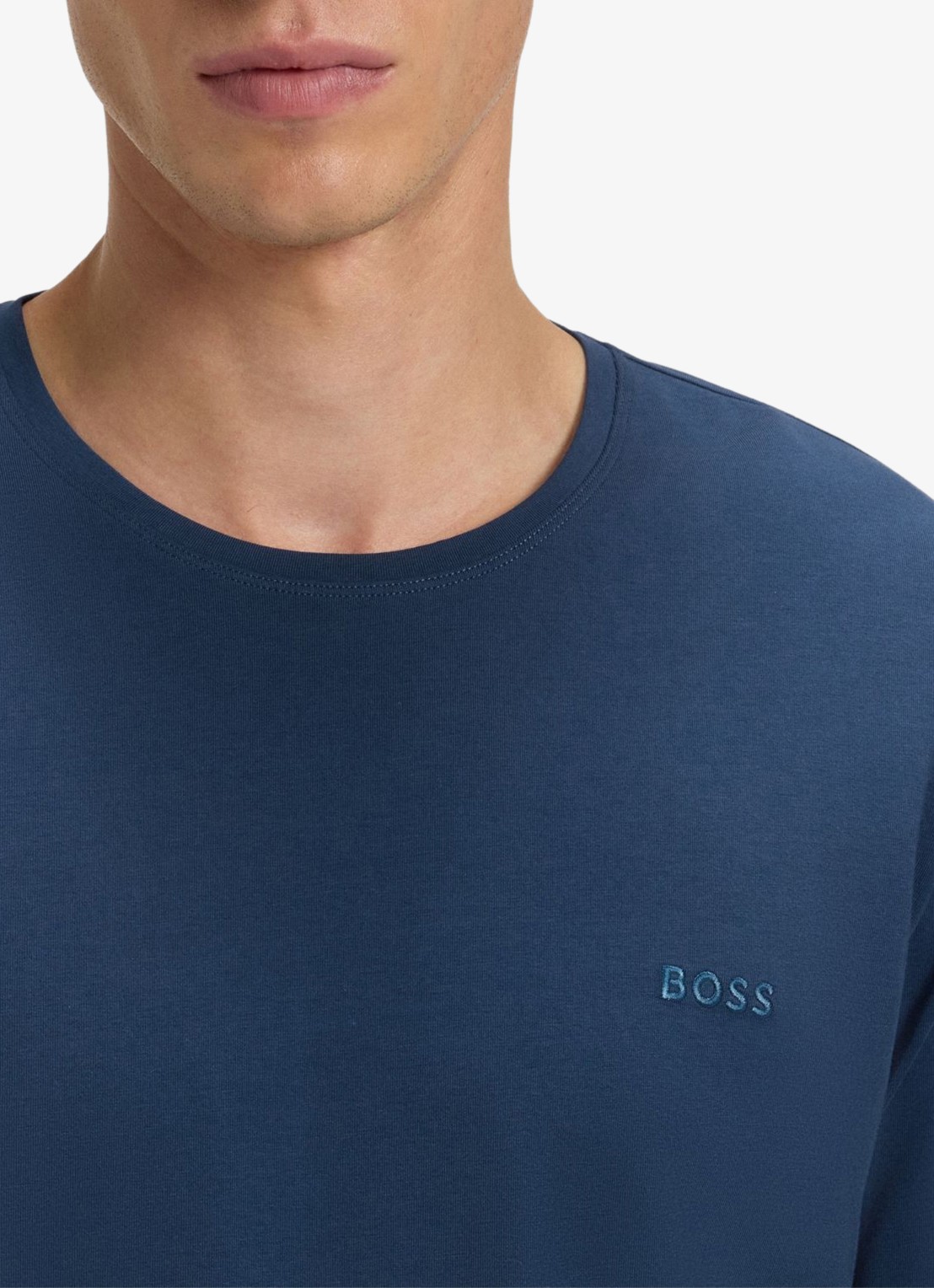 BOSS Longsleeve met logo - detail 5 blauw