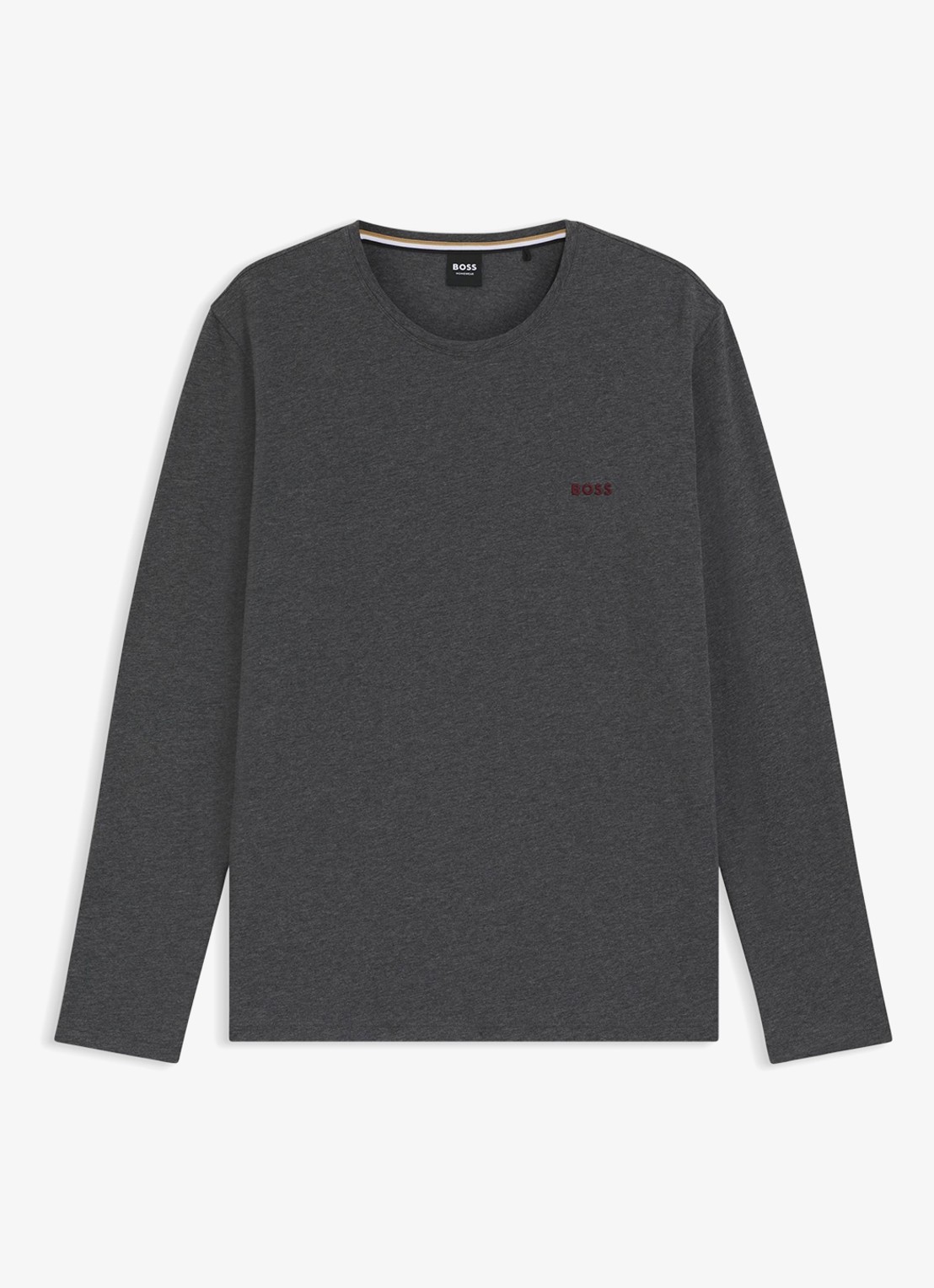 BOSS Longsleeve met logo - voorkant 2 grijs