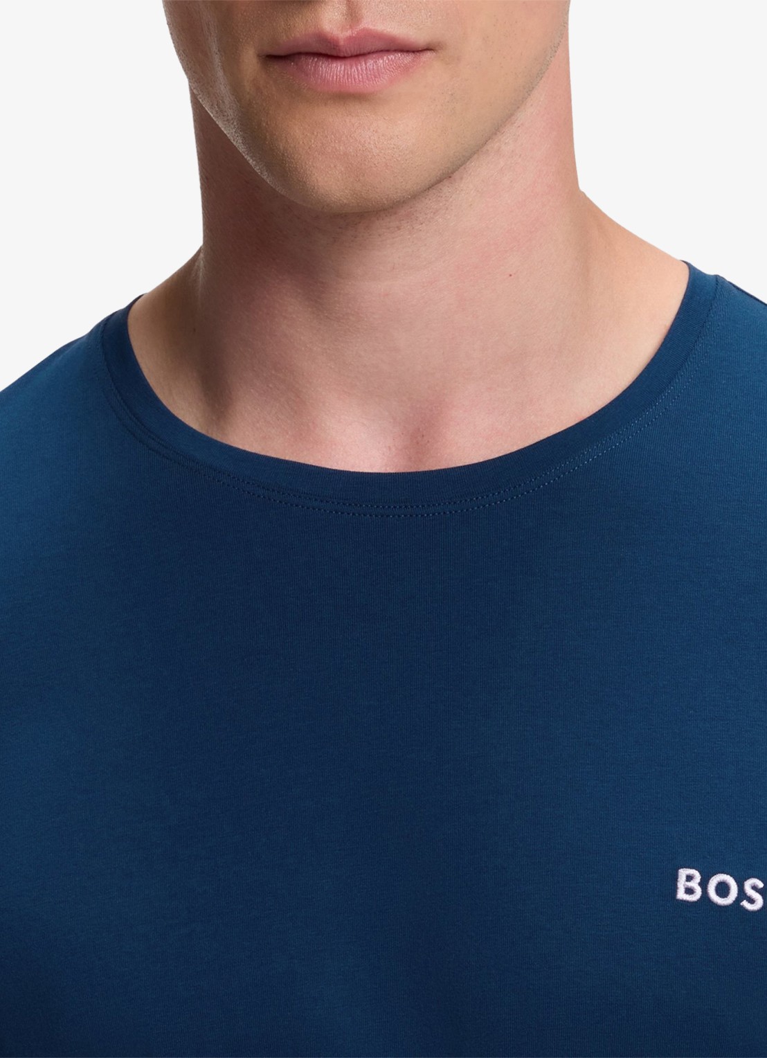 BOSS Longsleeve met logo - detail 2 donkerblauw