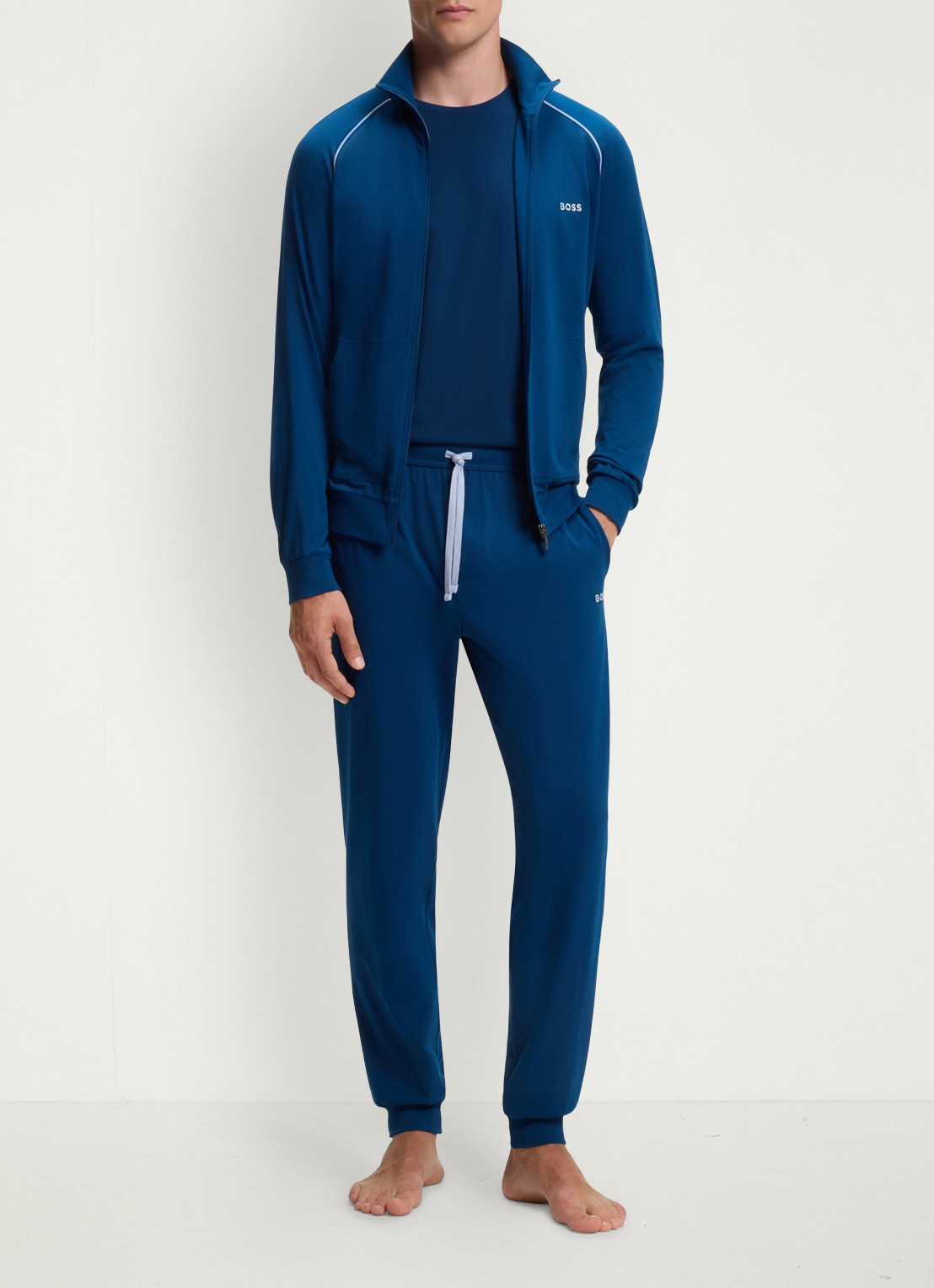 BOSS Longsleeve met logo - voorkant 5 donkerblauw