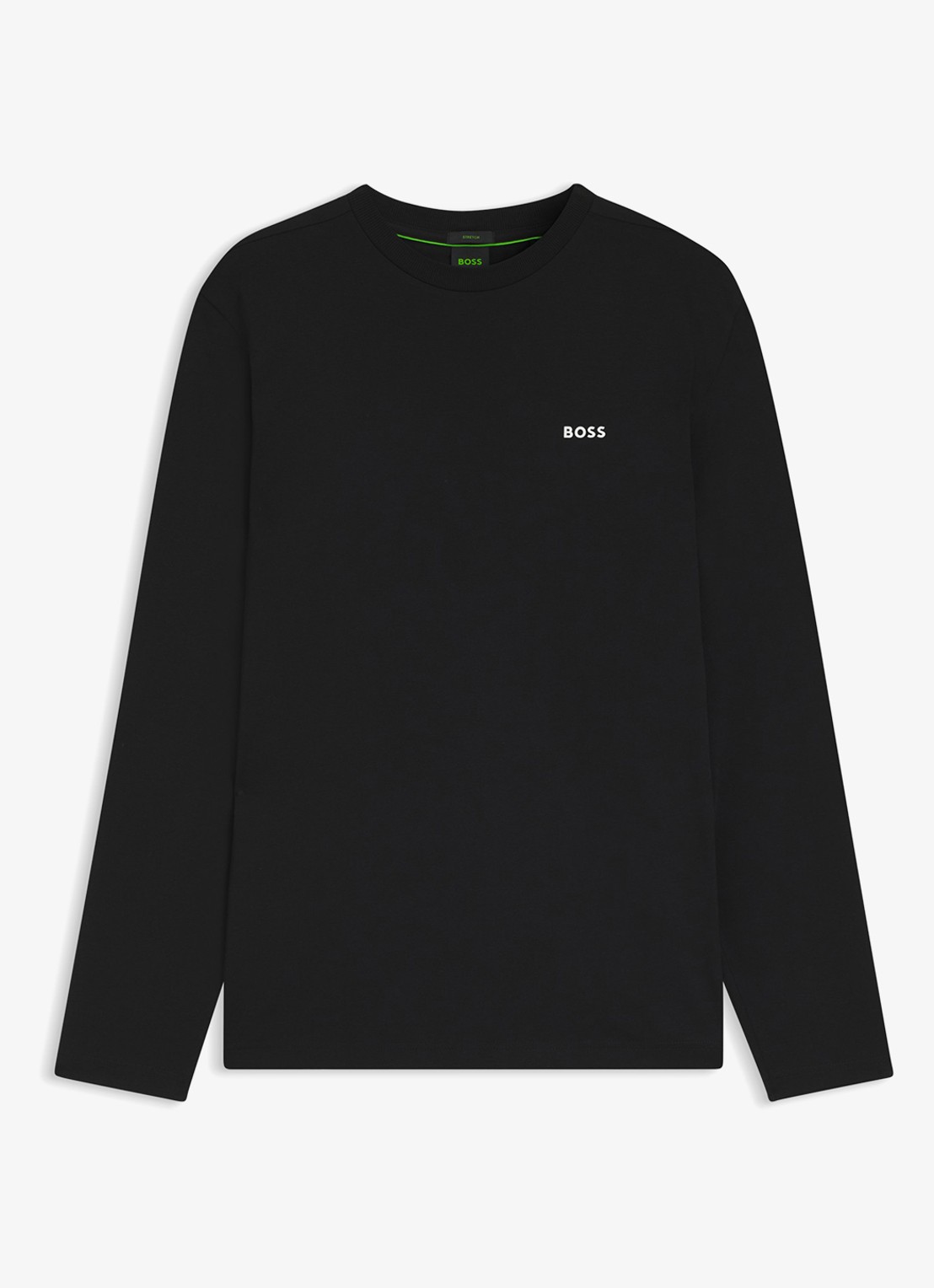 BOSS Longsleeve met logo - voorkant zwart