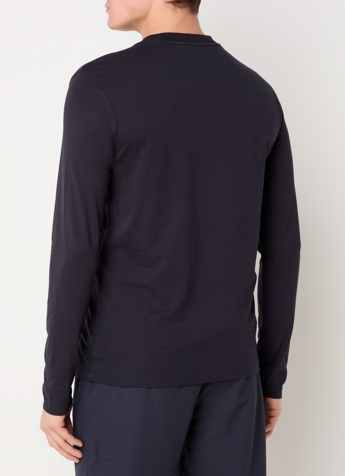 BOSS Longsleeve met logo - achterkant 2 indigo
