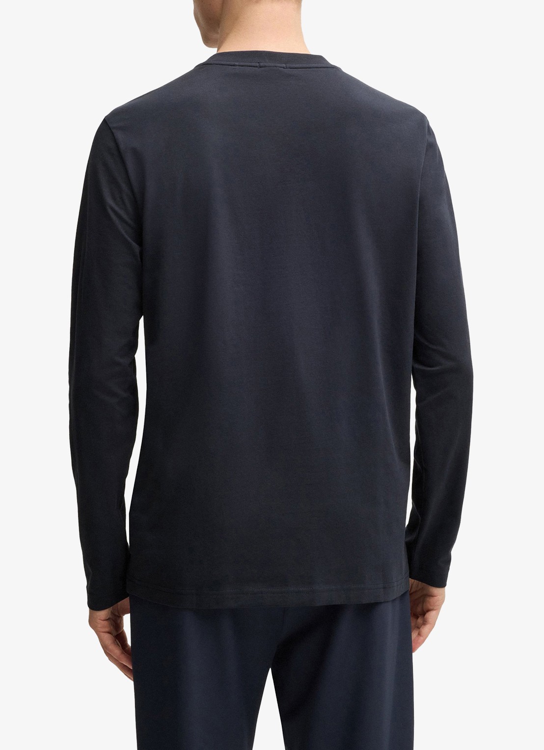BOSS Longsleeve met logo - achterkant 3 royalblauw