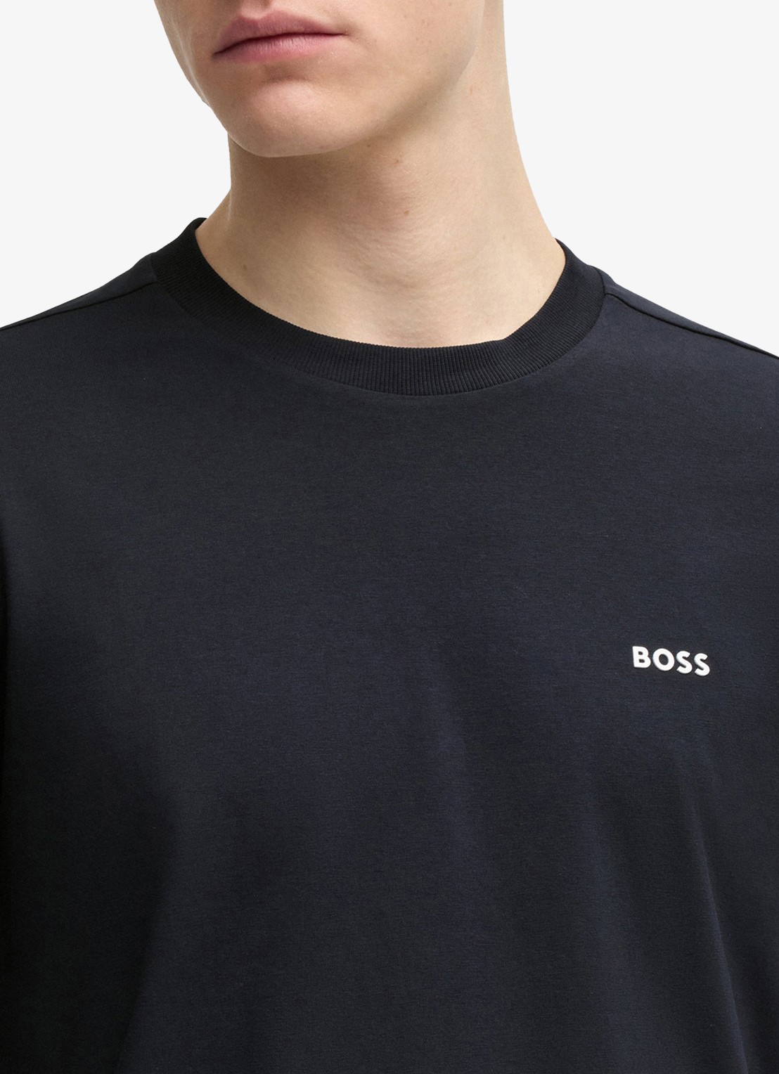 BOSS Longsleeve met logo - detail 2 royalblauw