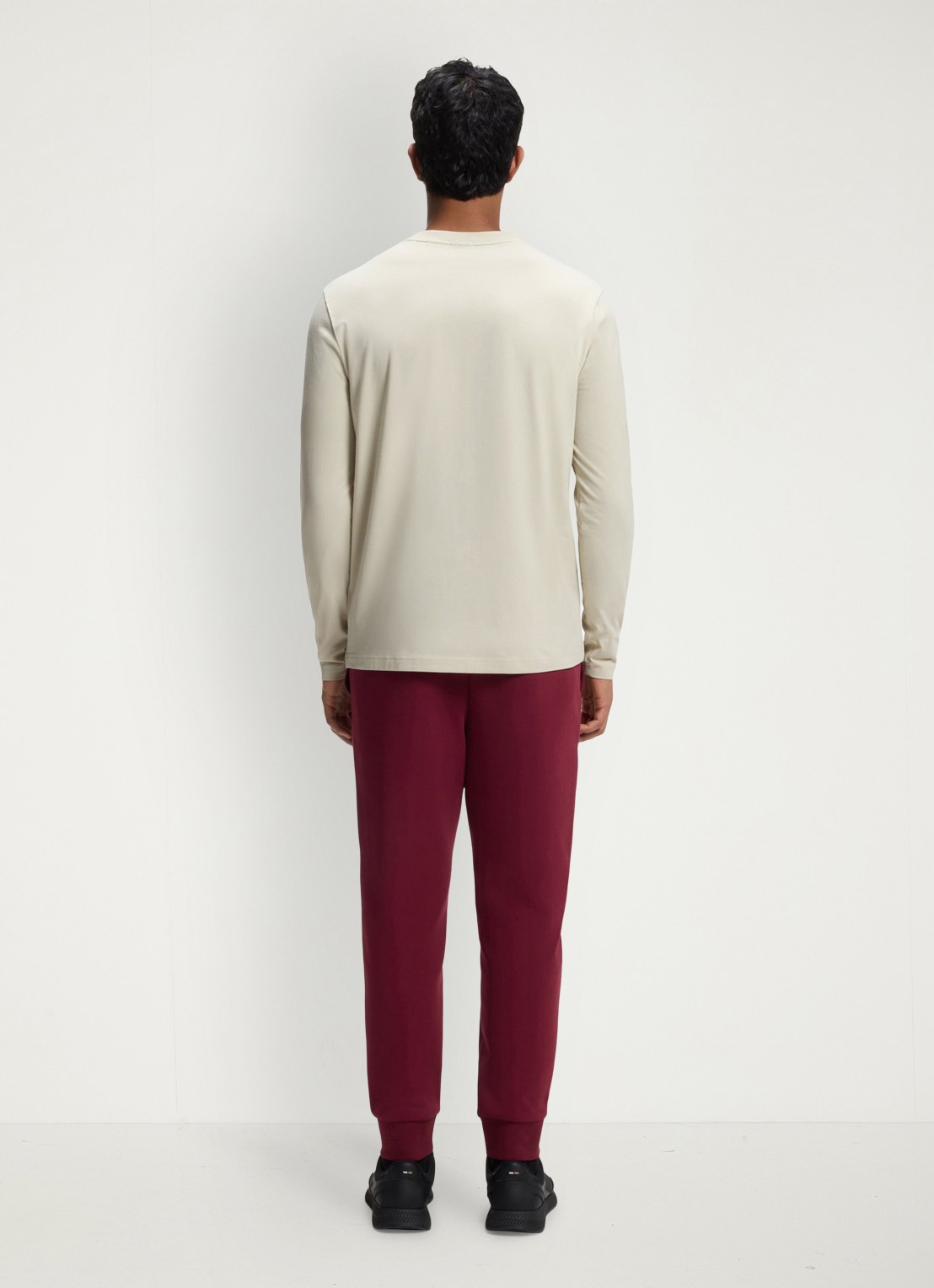 BOSS Longsleeve met logo - achterkant 3 light beige-275 / beige