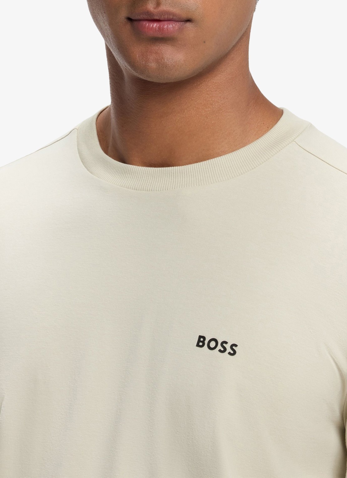 BOSS Longsleeve met logo - detail 2 light beige-275 / beige