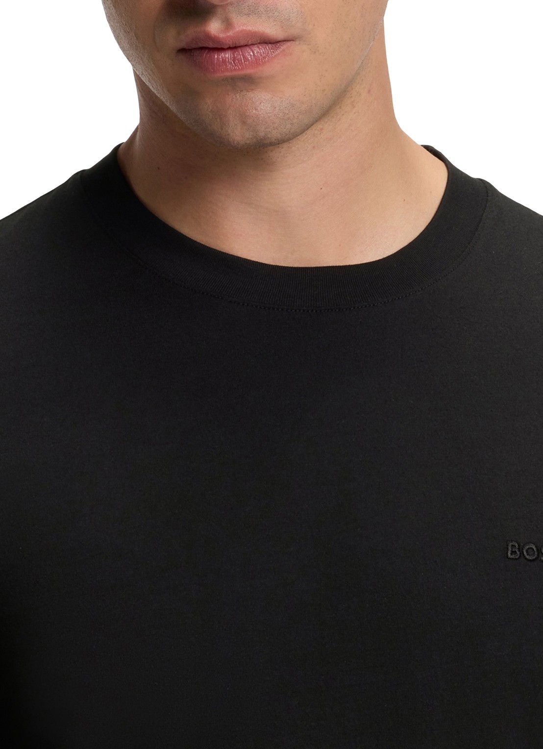 BOSS Longsleeve met logoborduring - detail 5 zwart