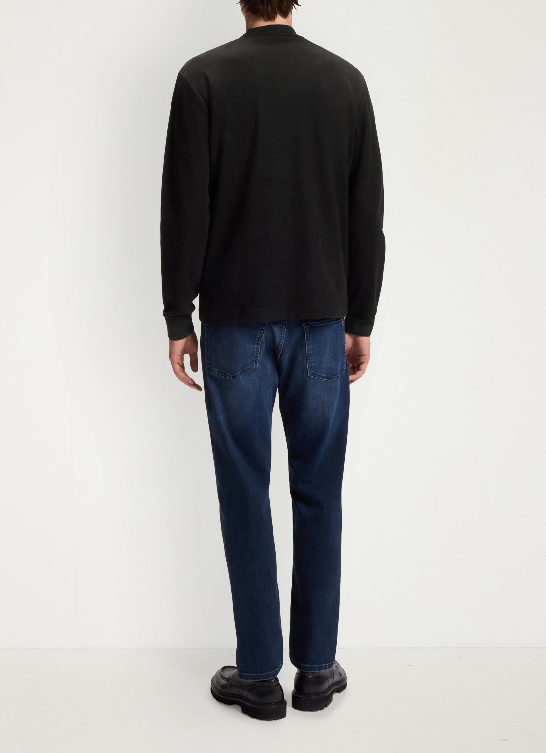 BOSS Longsleeve met stretch - achterkant 3 zwart