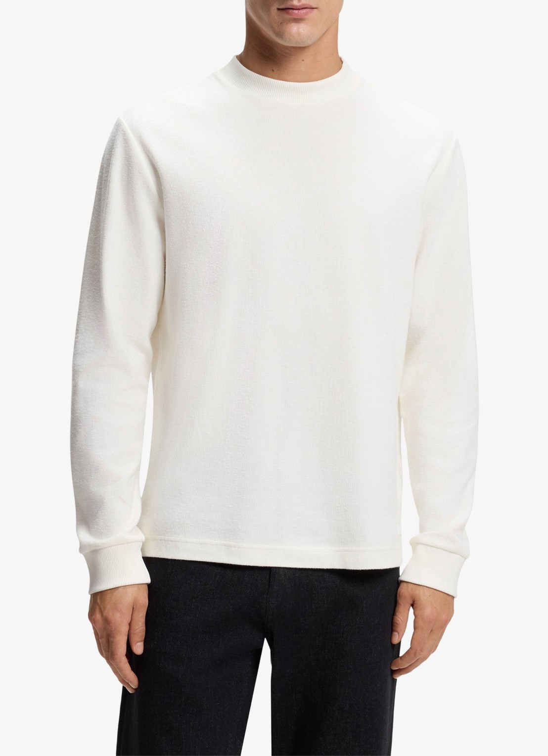 BOSS Longsleeve met stretch - detail 4 natural-106 / beige