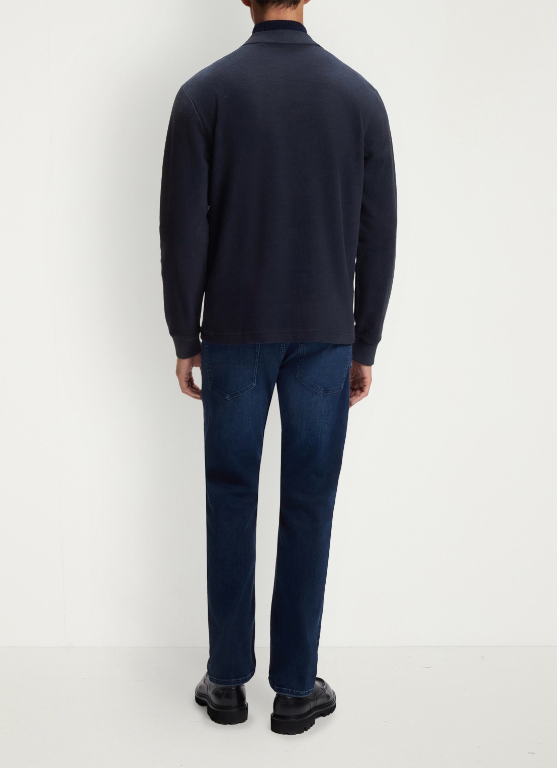 BOSS Longsleeve met stretch - achterkant 3 blauw