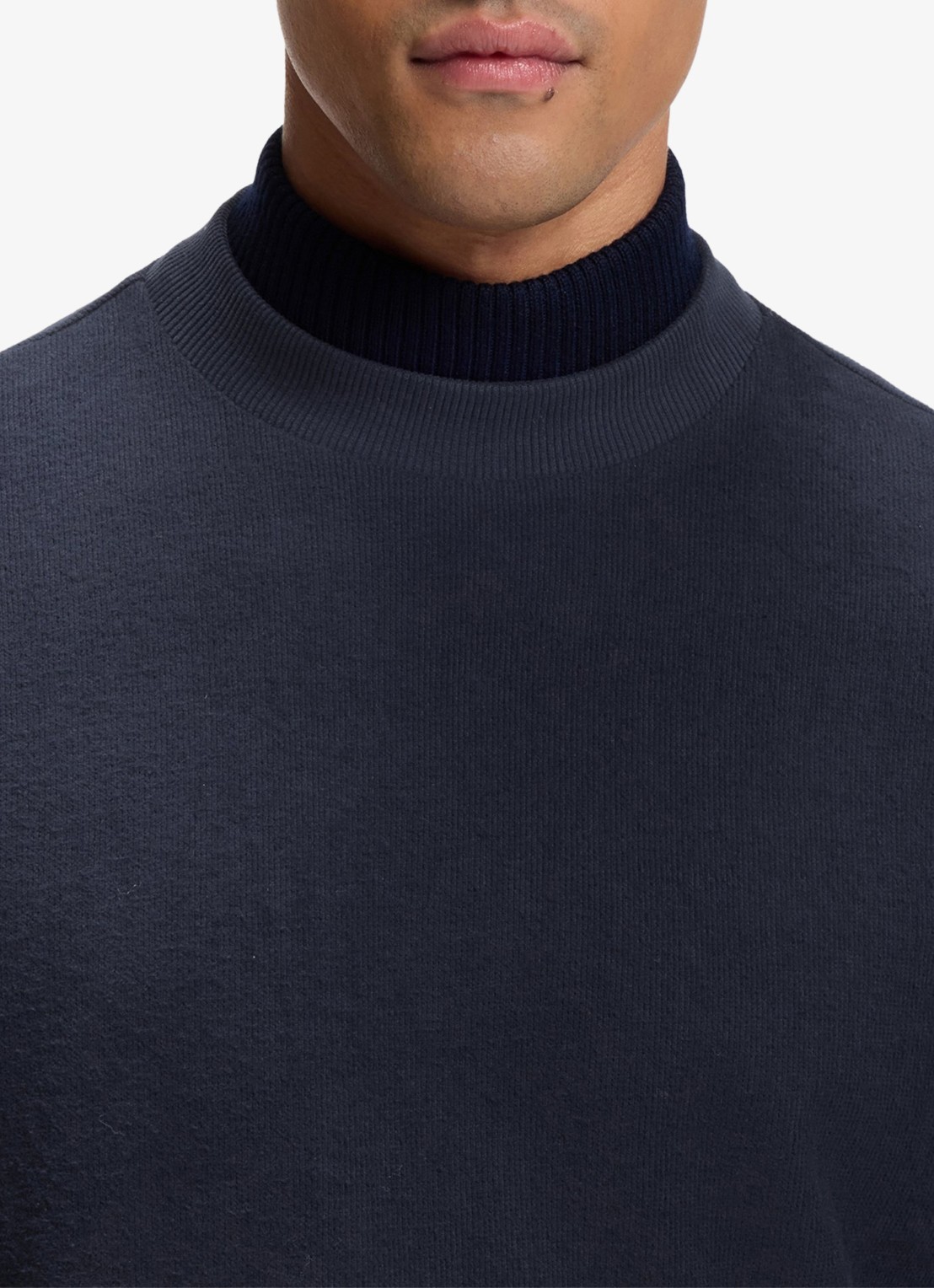 BOSS Longsleeve met stretch - detail 2 blauw