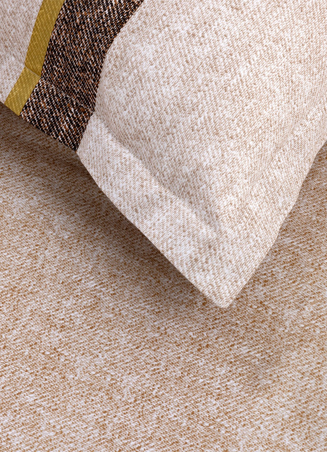 BOSS Loomis kussensloop 120TC - detail beige