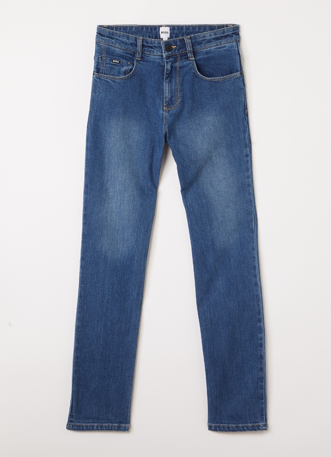 BOSS Loose fit jeans met donkere wassing - voorkant 2 indigo