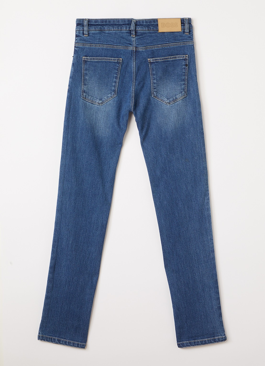 BOSS Loose fit jeans met donkere wassing - voorkant 3 indigo