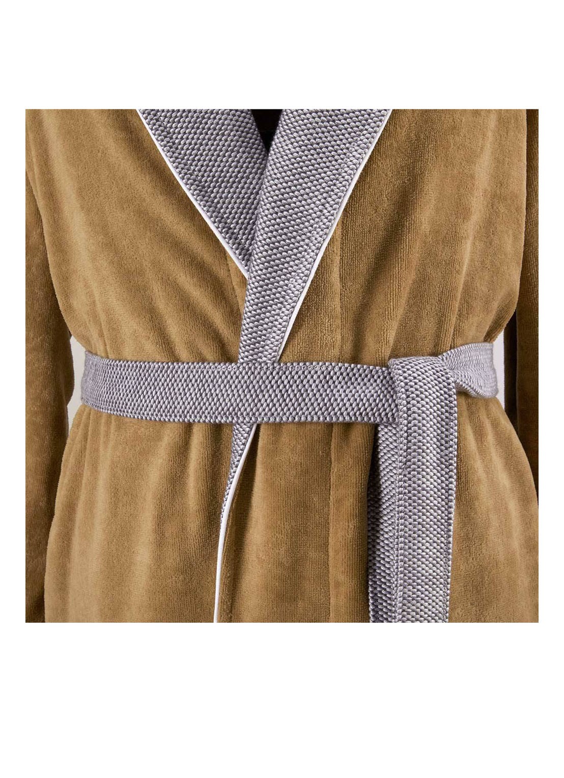 BOSS Lord badjas van katoen - unisex - detail 3 camel