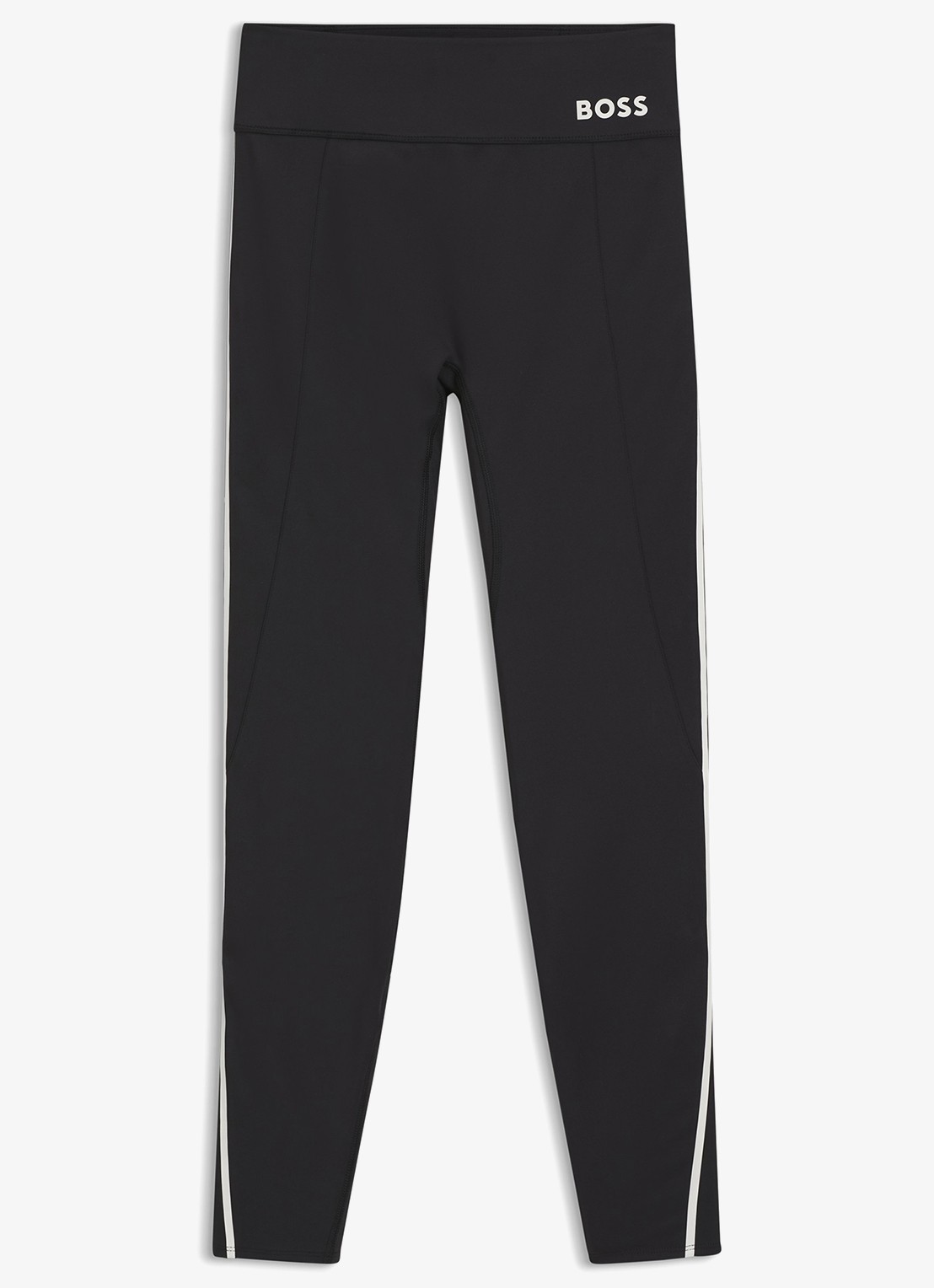 BOSS Low waist skinny fit trainingslegging met logo - voorkant 5 zwart