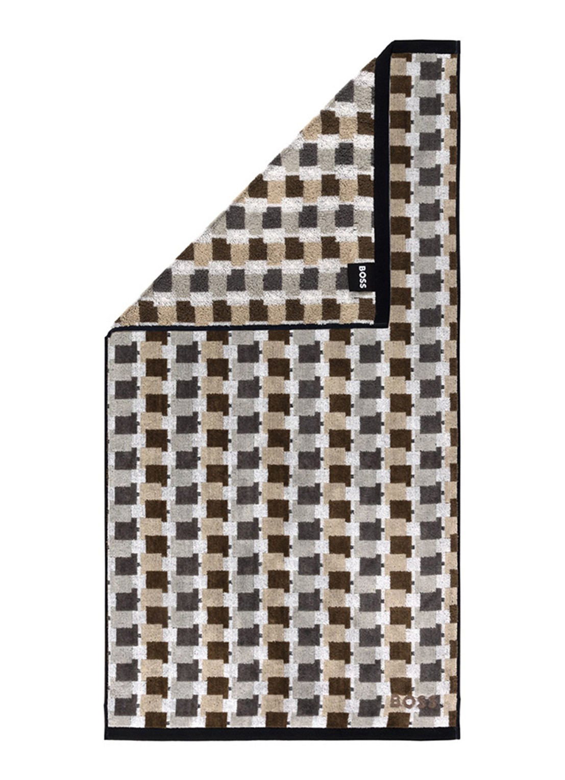 BOSS Lucio badhanddoek - 55 x 100 cm - achterkant 7 beige