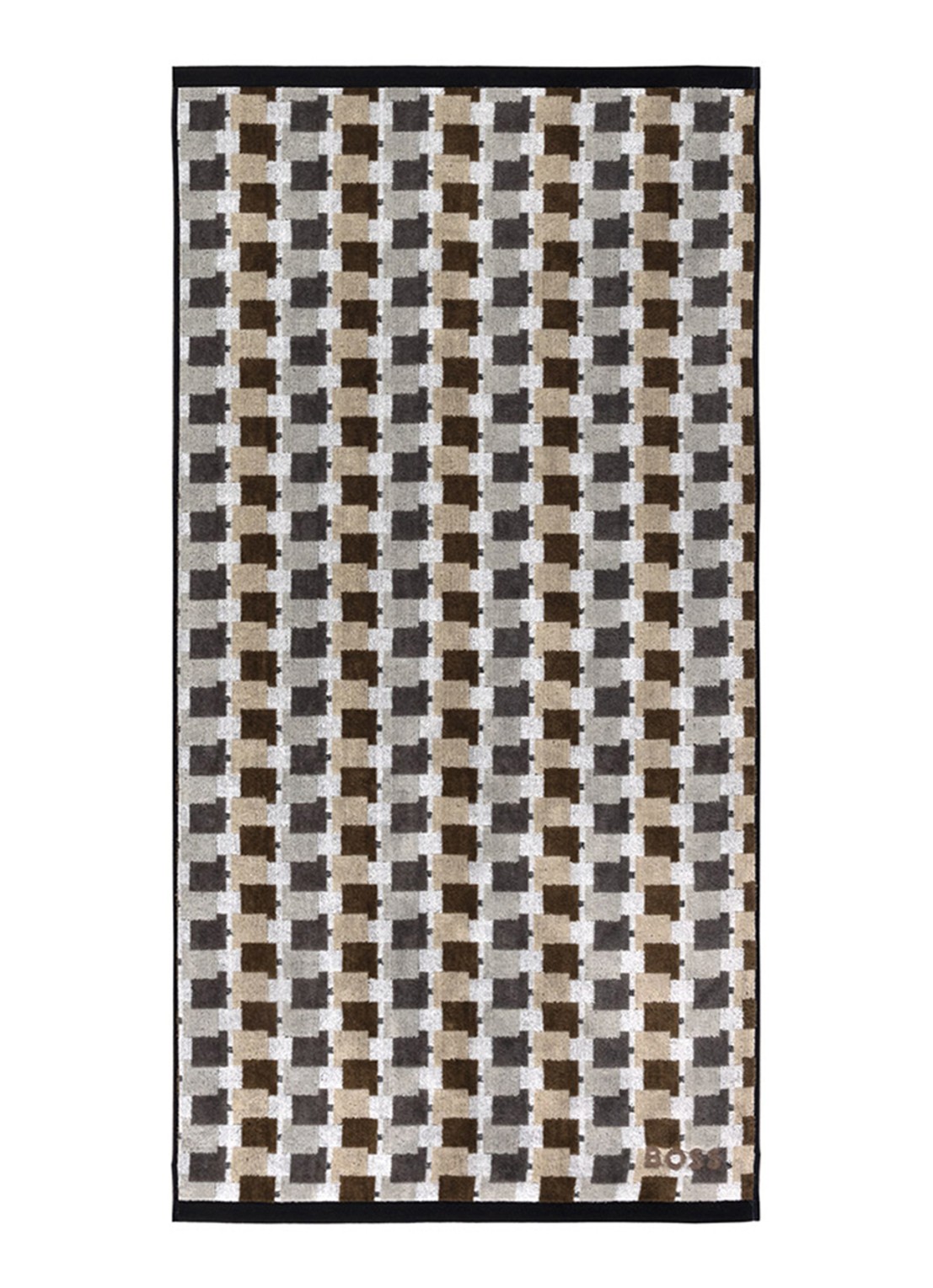 BOSS Lucio badhanddoek - 55 x 100 cm - voorkant beige