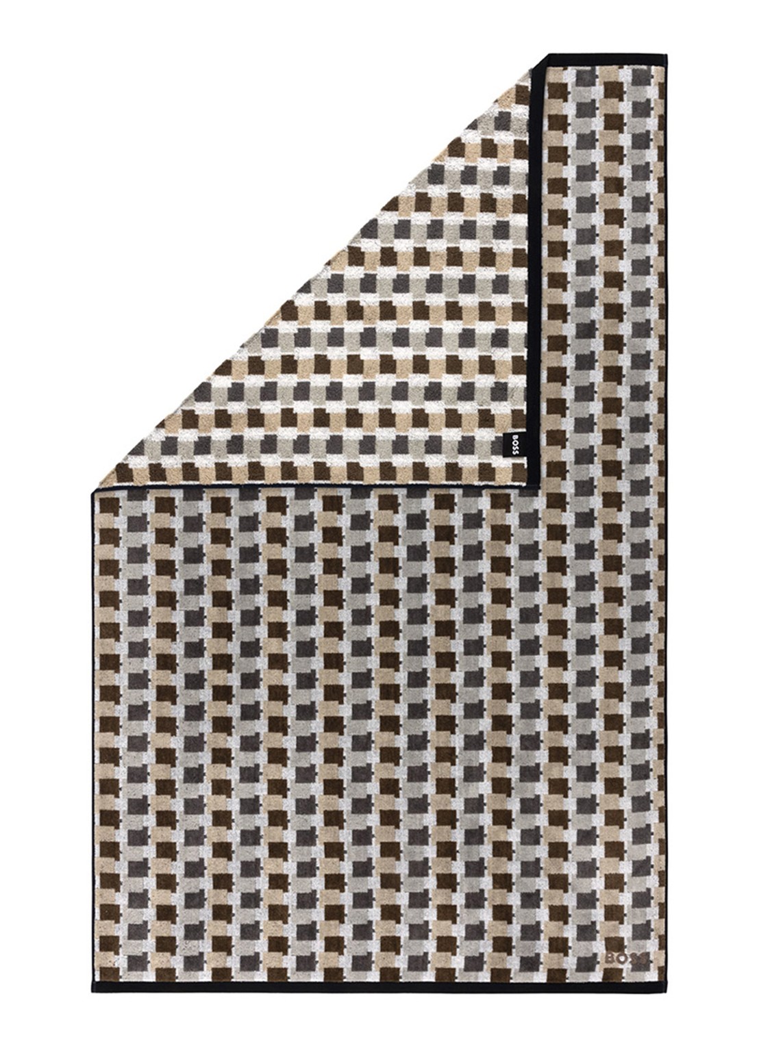 BOSS Lucio badlaken - 90 x 150 cm - achterkant 4 beige
