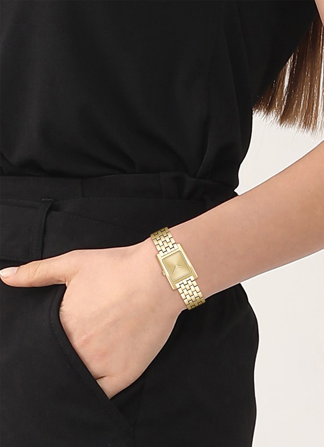 BOSS  Lucy horloge HB1502744 - voorkant 4 goud