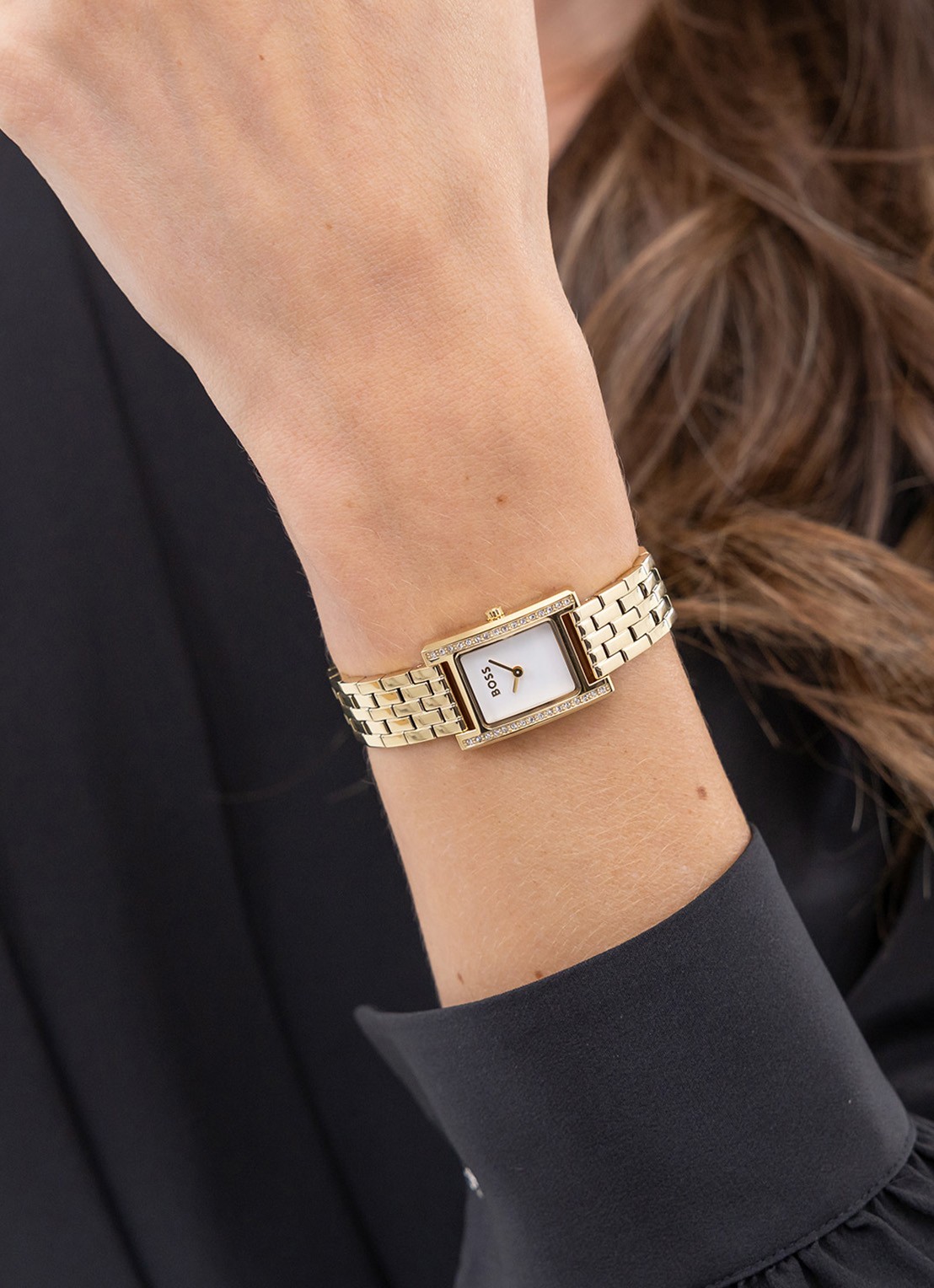 BOSS Lucy Precious horloge HB1502815  - voorkant 2 goud