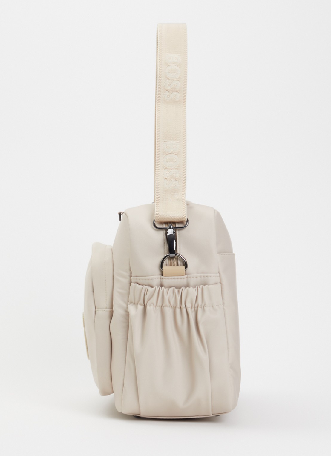BOSS Luiertas met logoborduring en tasbedel  - detail 4 beige