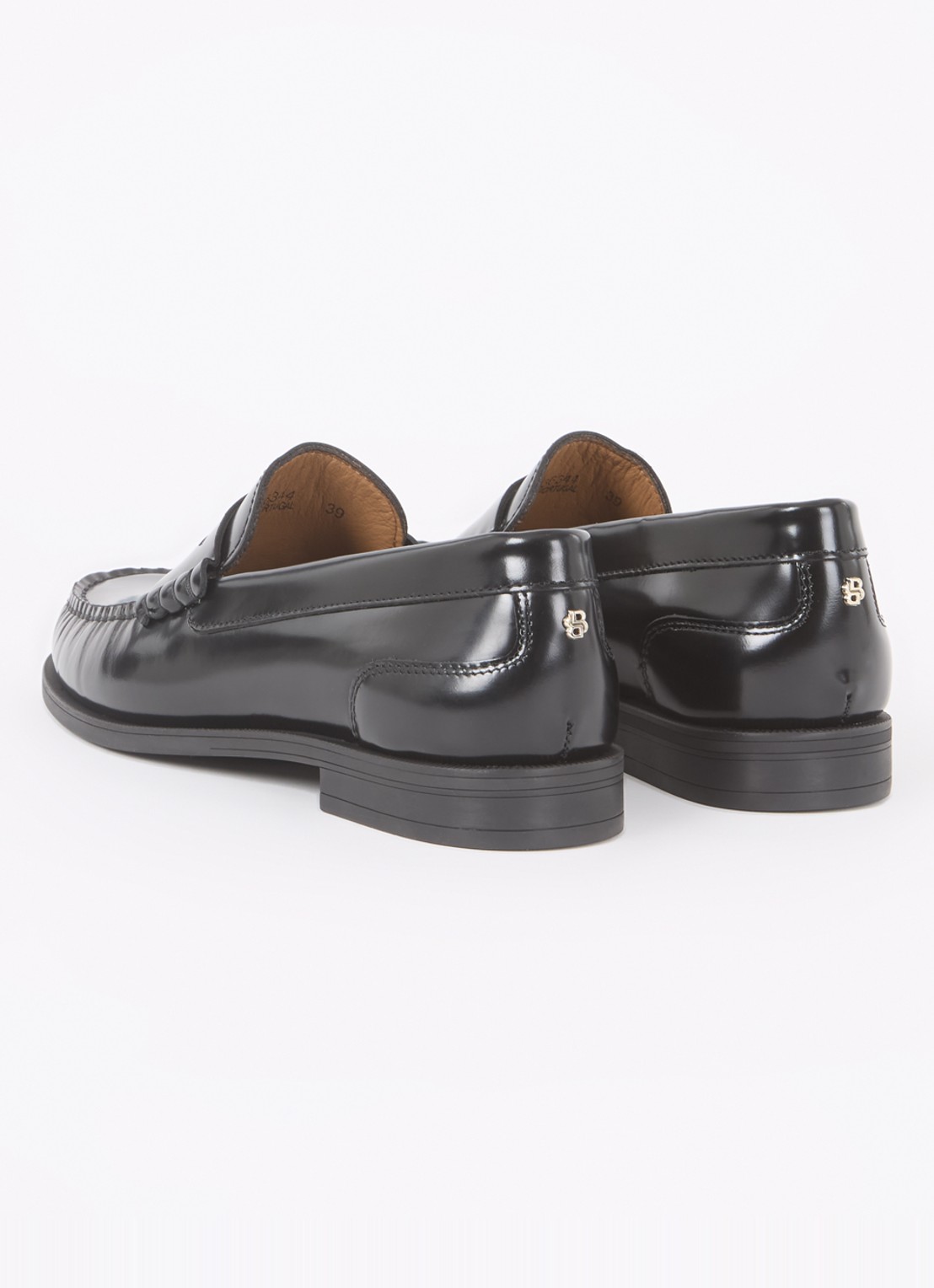 BOSS Lycia loafer van leer - achterkant 2 zwart