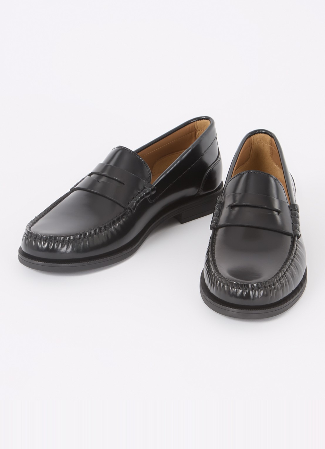 BOSS Lycia loafer van leer - detail 3 zwart
