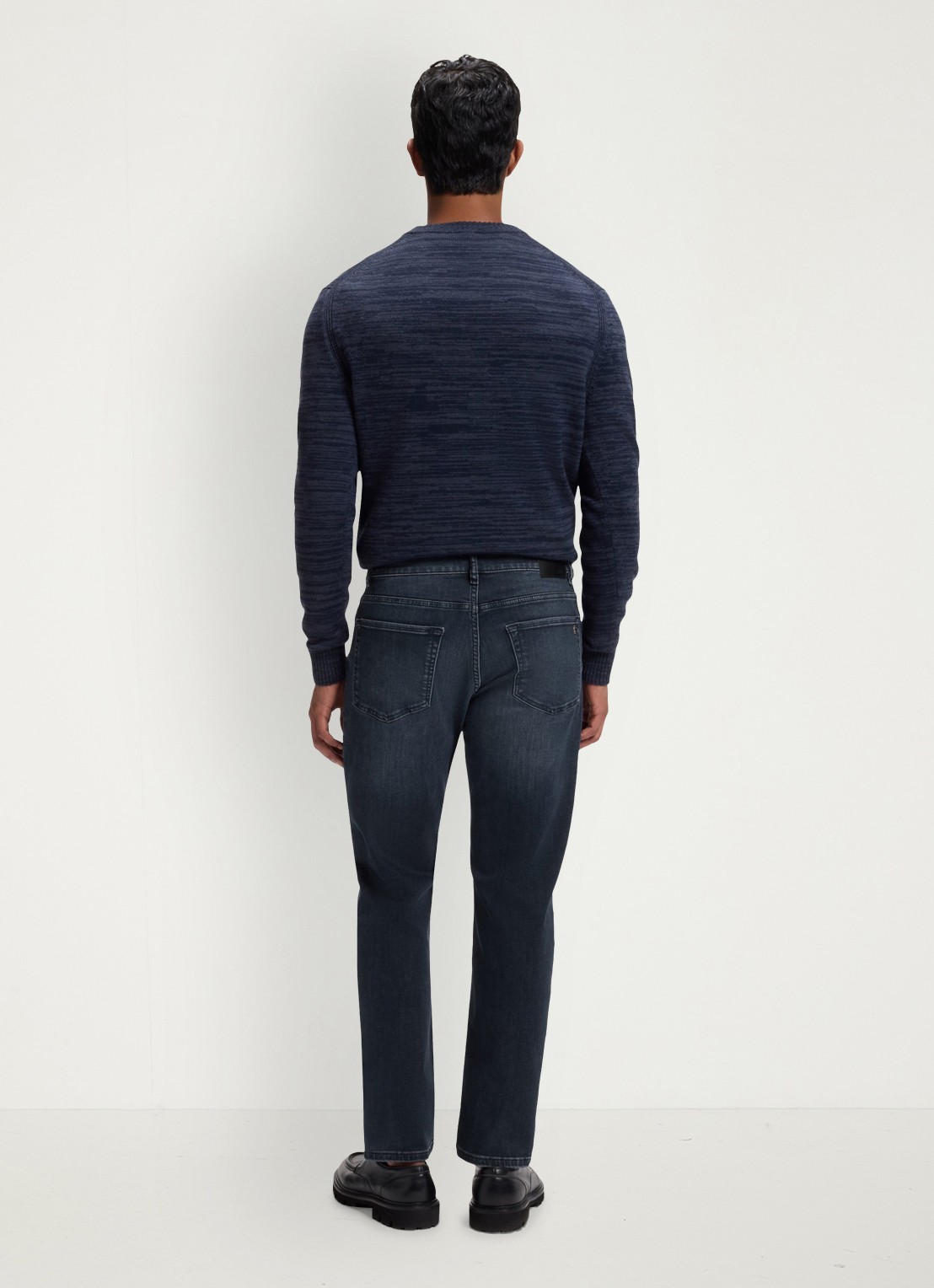 BOSS Maine regular fit jeans met donkere wassing - achterkant 6 donkerblauw