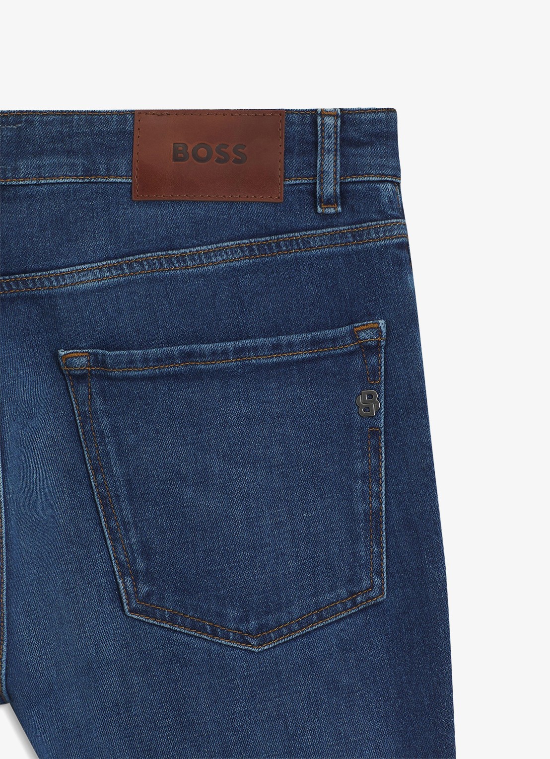 BOSS Maine regular fit jeans met donkere wassing - detail 3 indigo