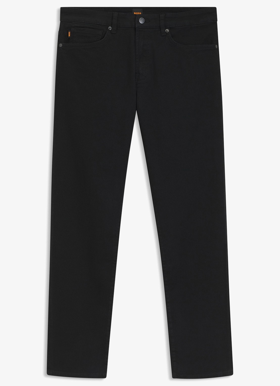 BOSS Maine straight fit jeans met gekleurde wassing  - voorkant 5 zwart
