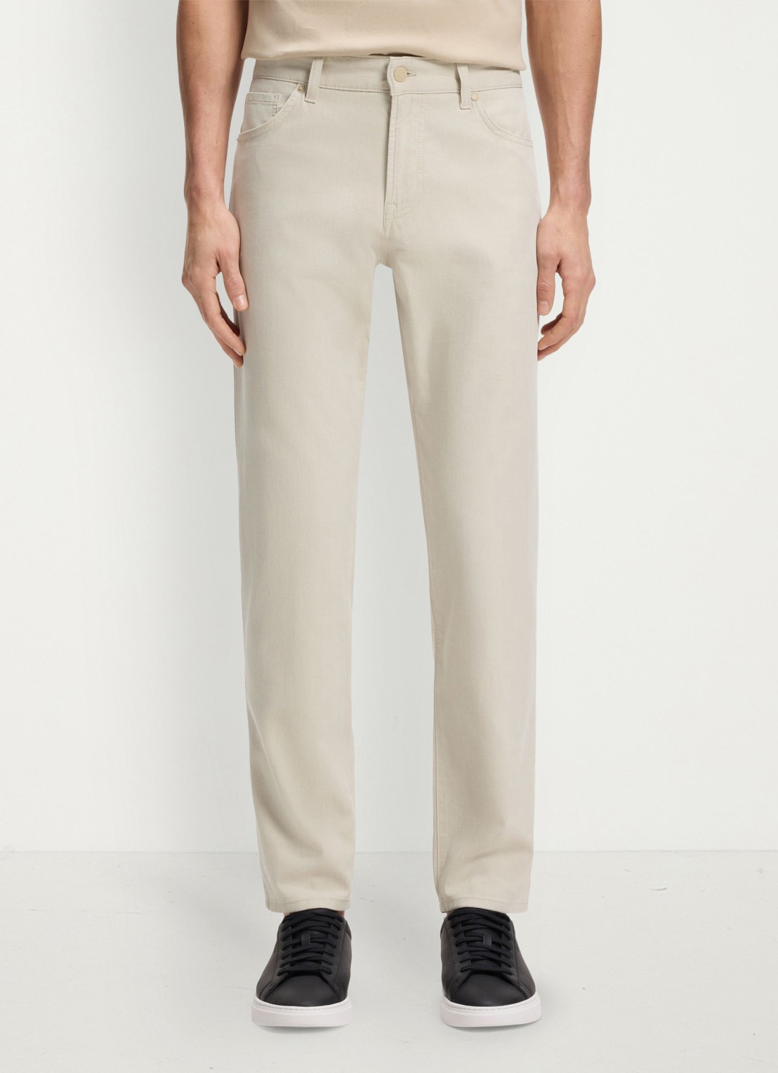 BOSS Maine straight fit pantalon met steekzakken  - detail 4 beige