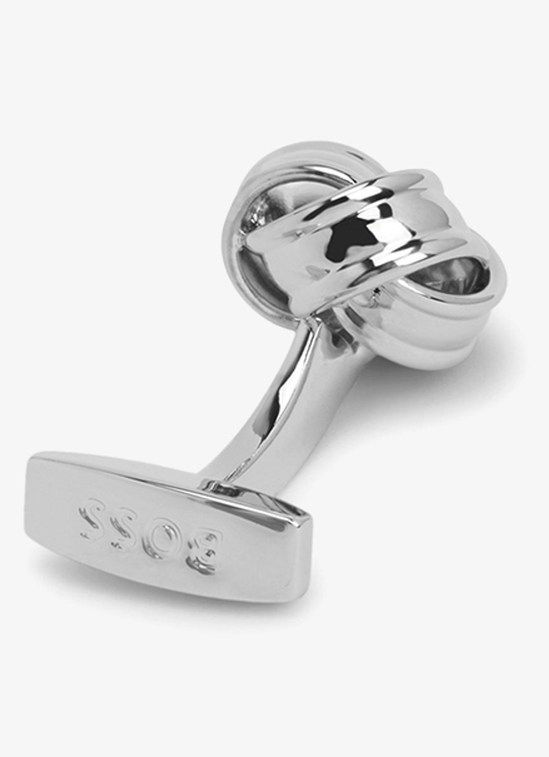 BOSS Manchetknopen met knoopdetail  - achterkant zilver