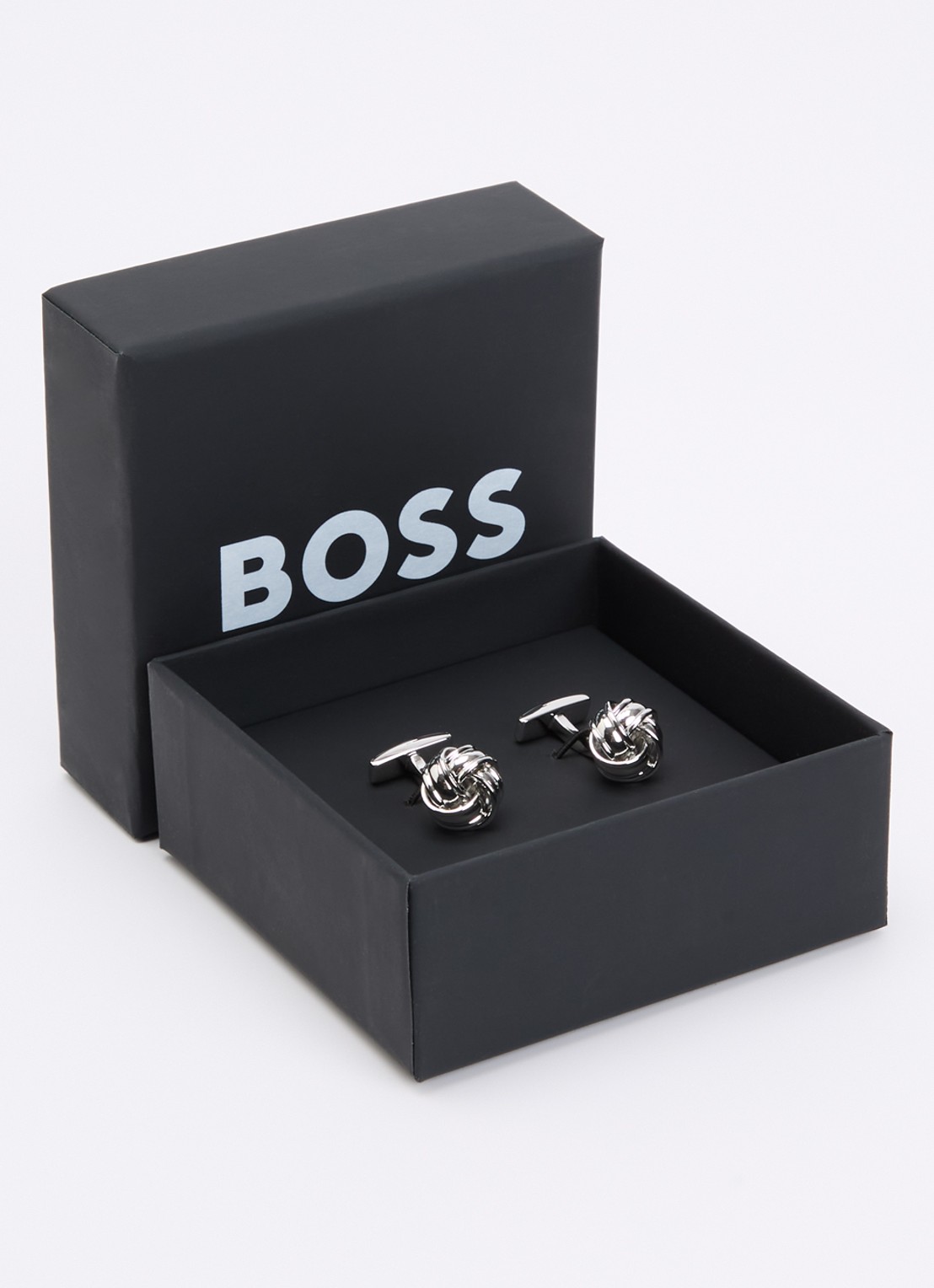 BOSS Manchetknopen met knoopdetail  - detail 4 zilver