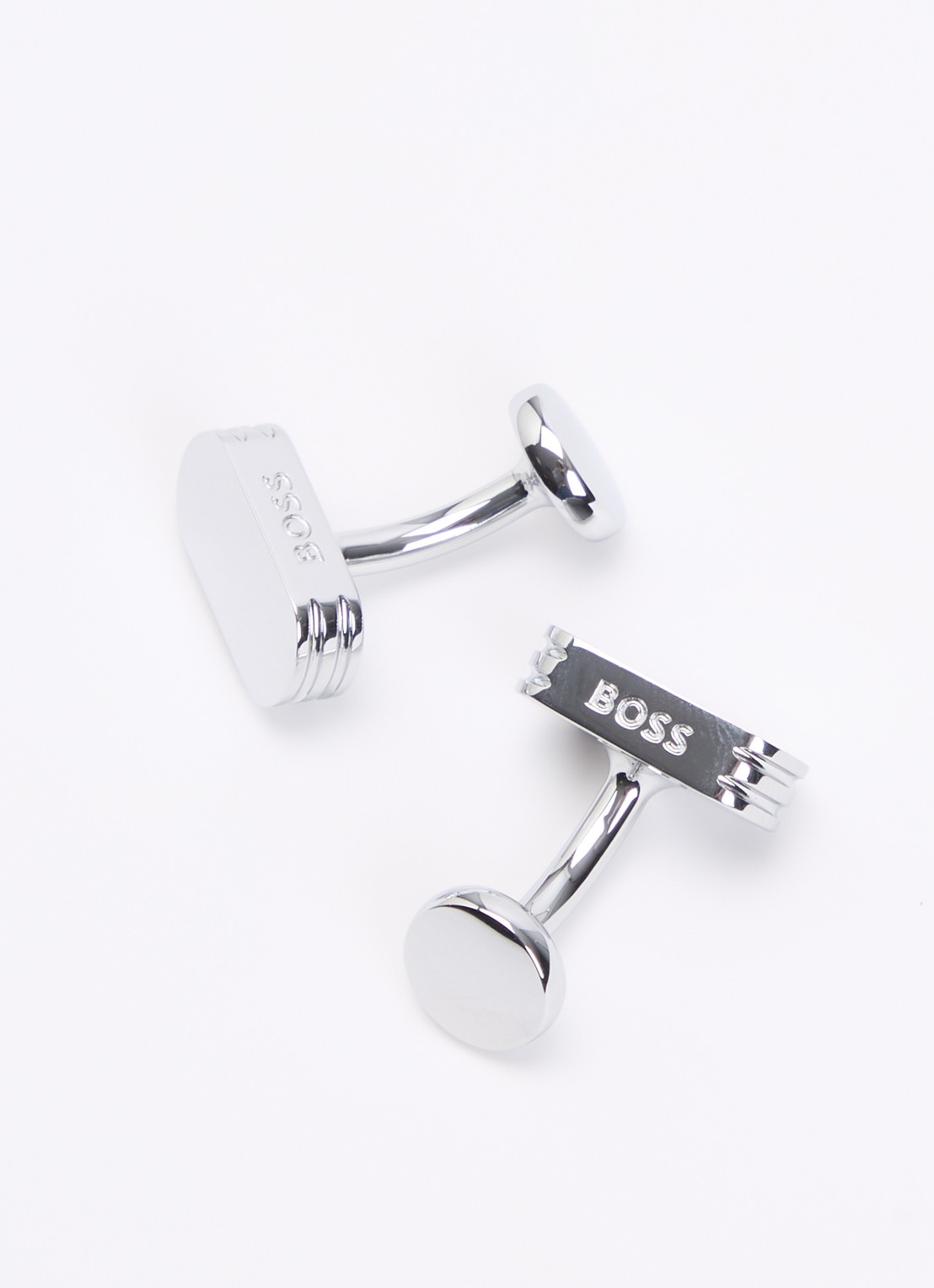 BOSS Manchetknopen met logo  - detail 3 zilver