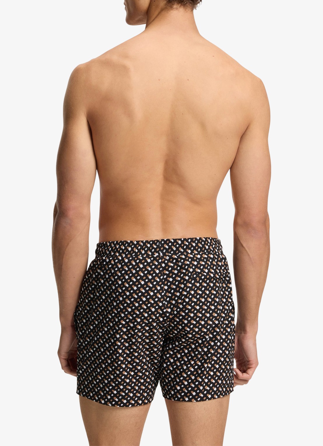 BOSS Manu zwemshorts met logoprint - achterkant 6 zwart