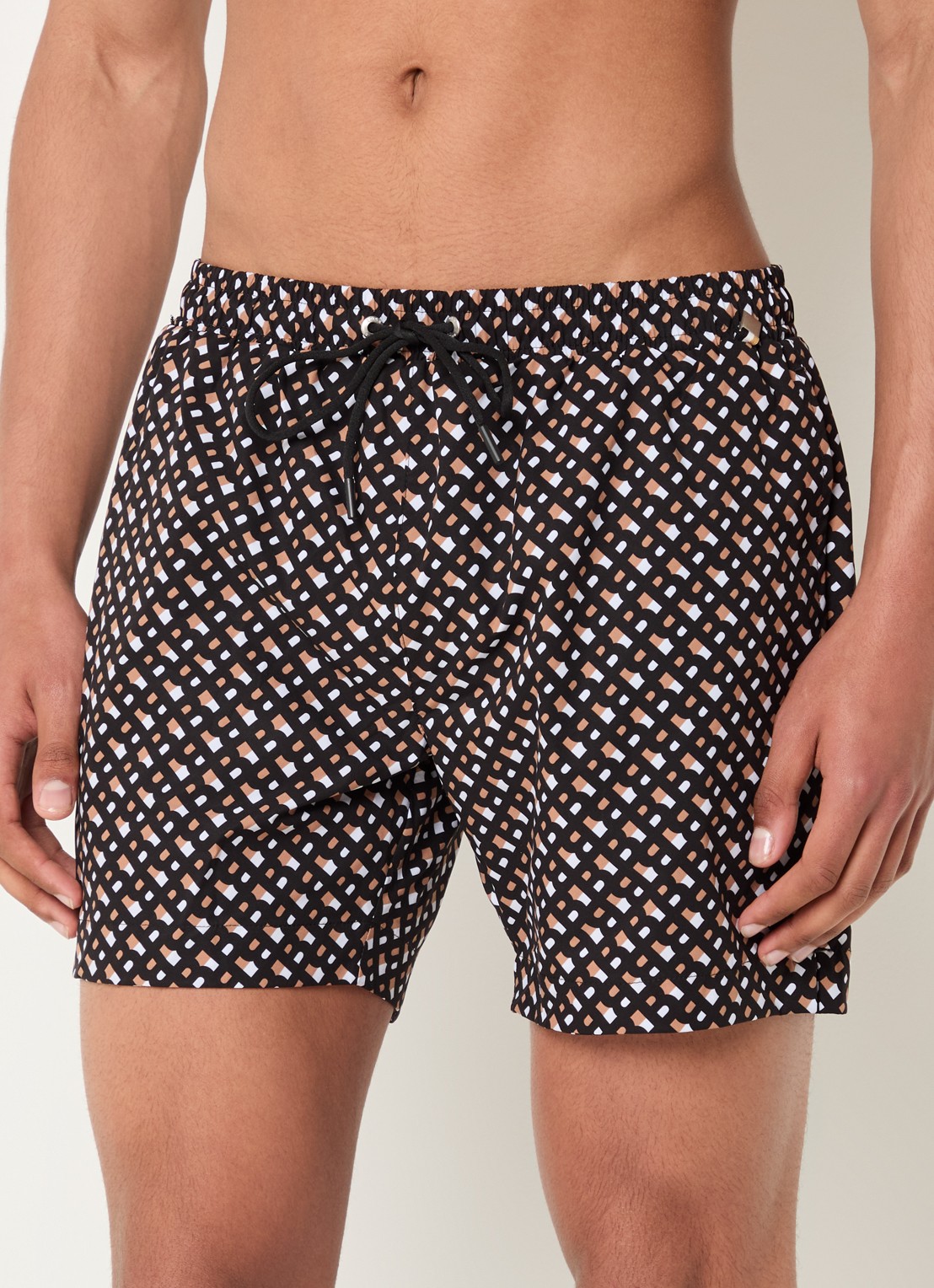 BOSS Manu zwemshorts met logoprint - detail 5 zwart