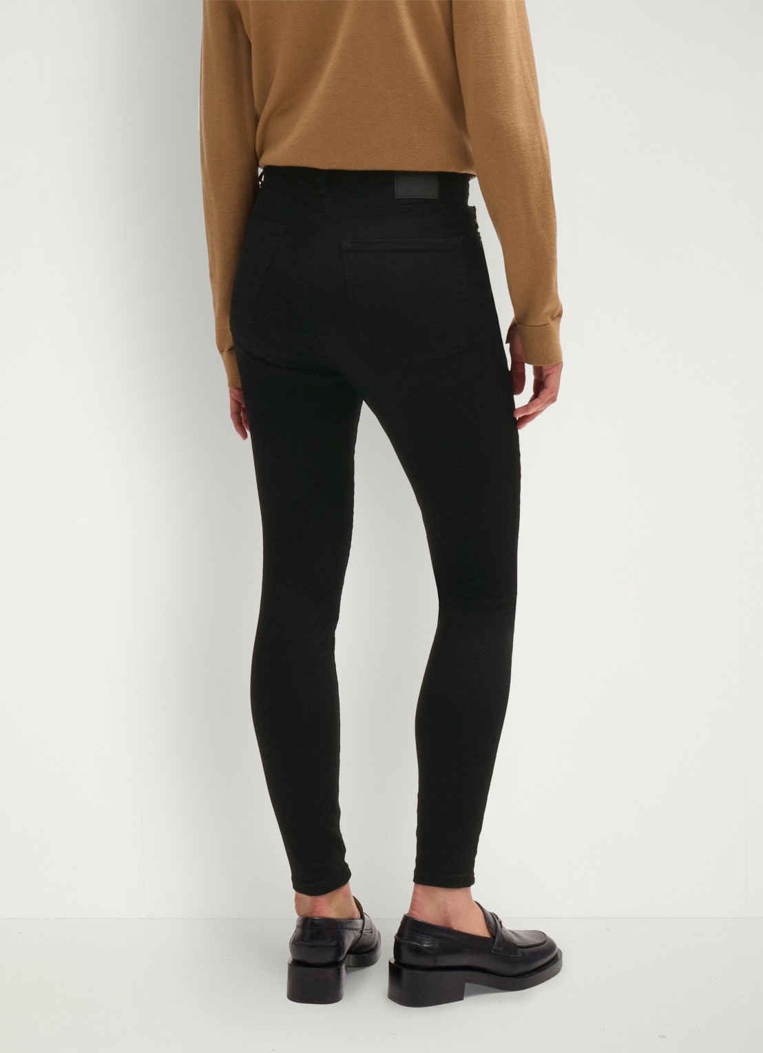 BOSS Maye high waist cropped skinny jeans met gekleurde wassing - detail 2 zwart