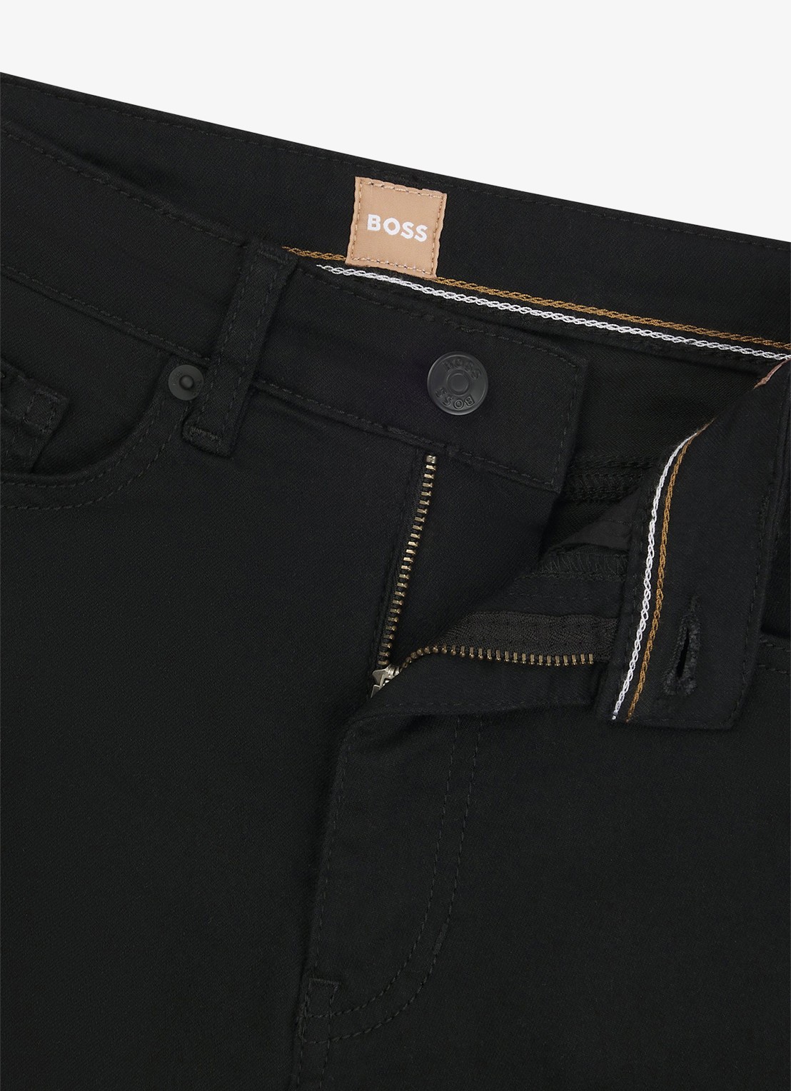 BOSS Maye high waist cropped skinny jeans met gekleurde wassing - detail 3 zwart