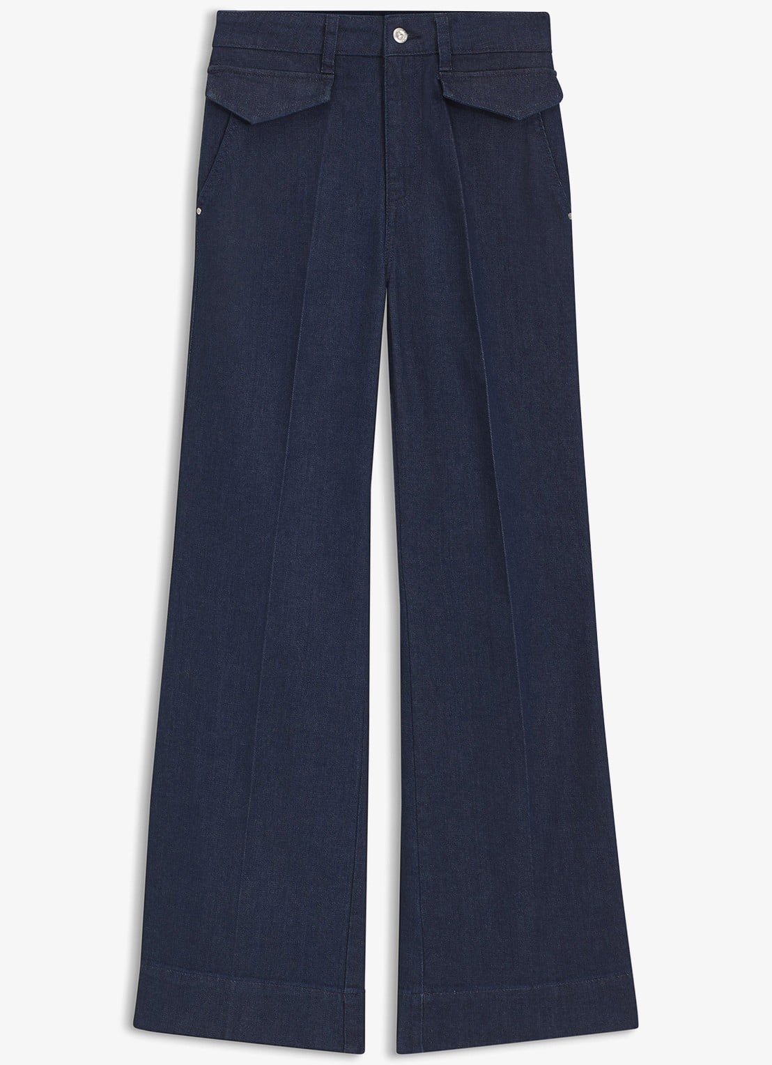 BOSS Mid waist flared jeans met stretch - voorkant 5 indigo