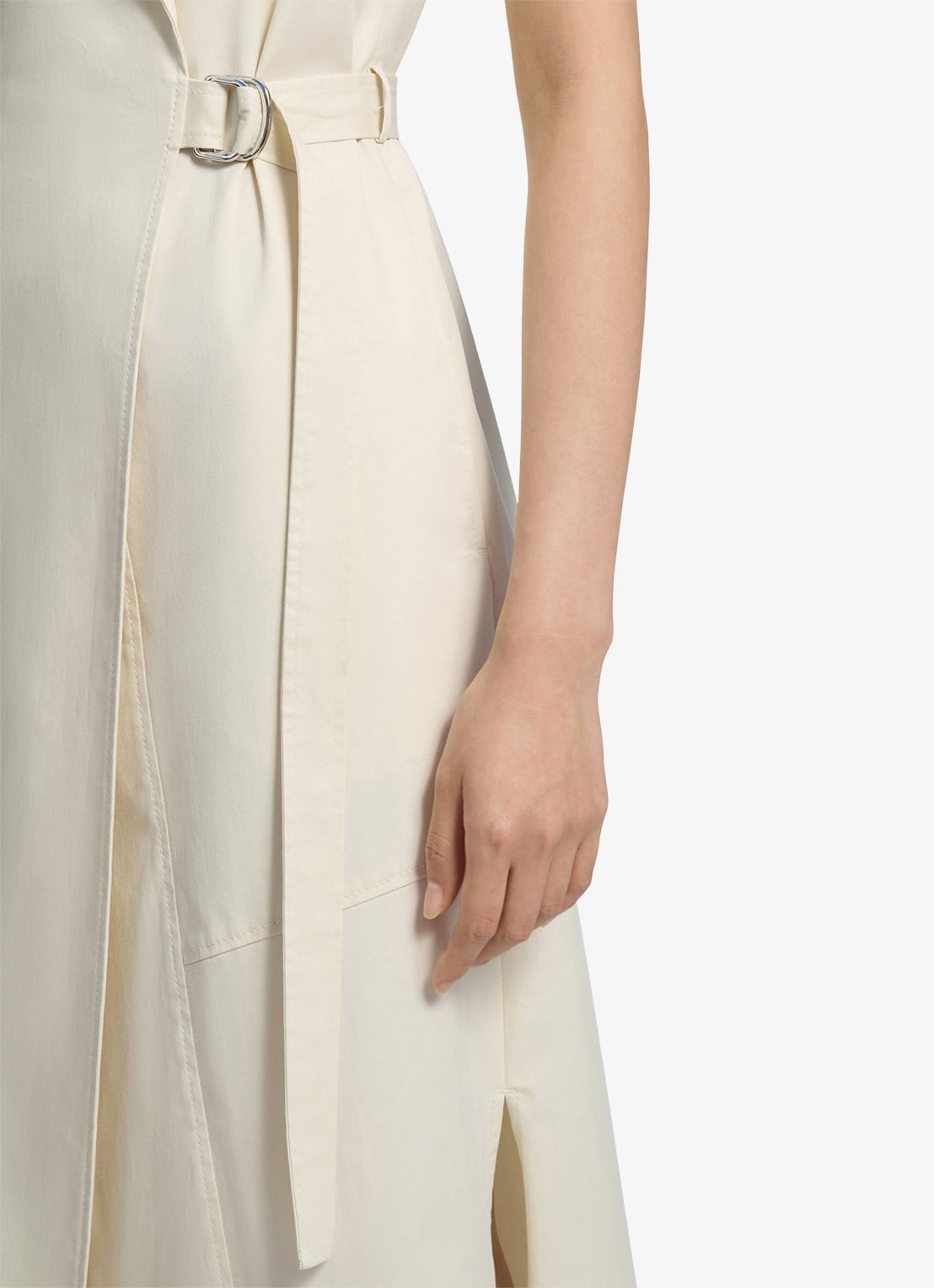 BOSS Midi jurk met ceintuur - detail 5 wit