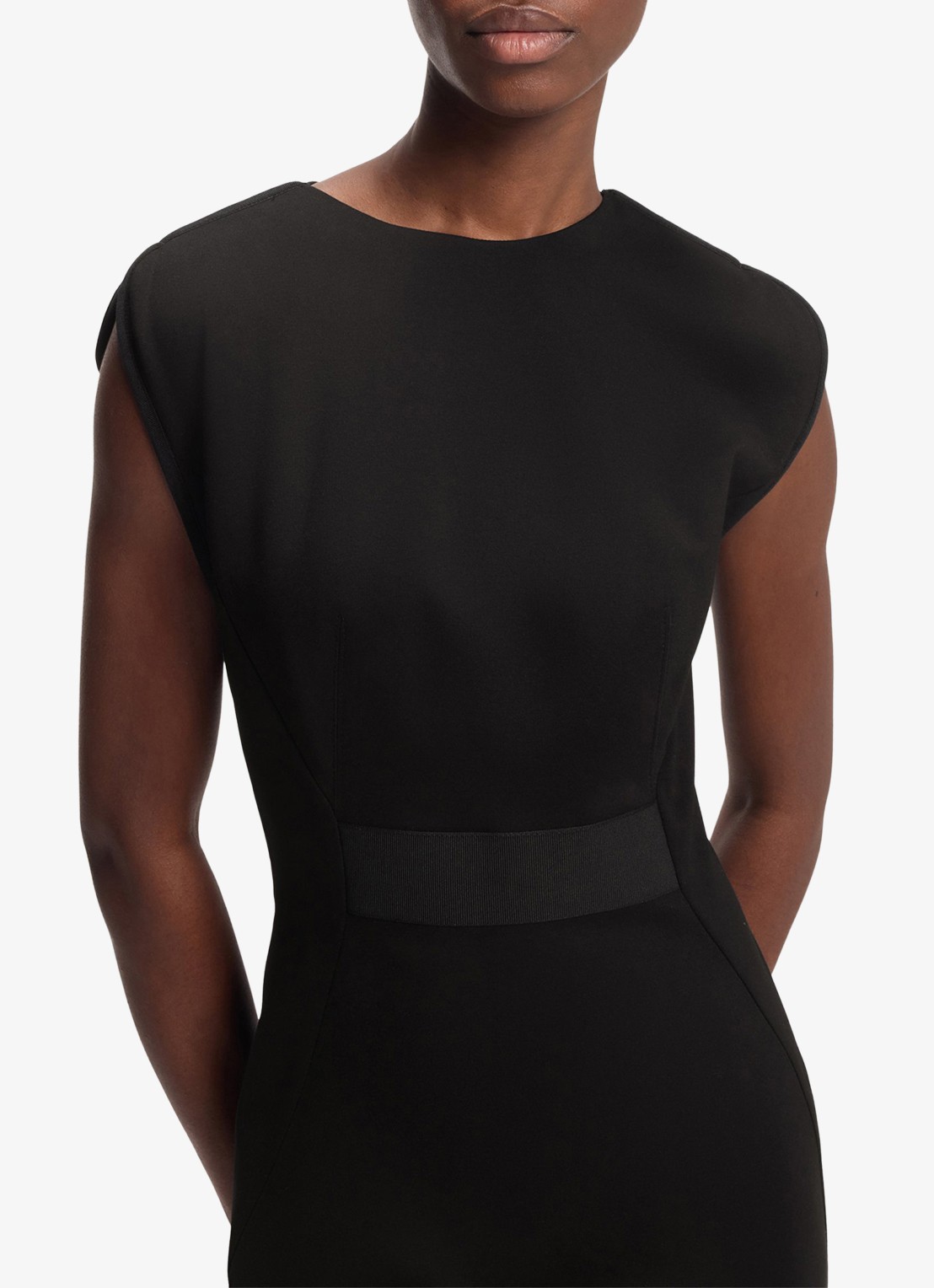 BOSS Midi jurk met split - detail 5 zwart