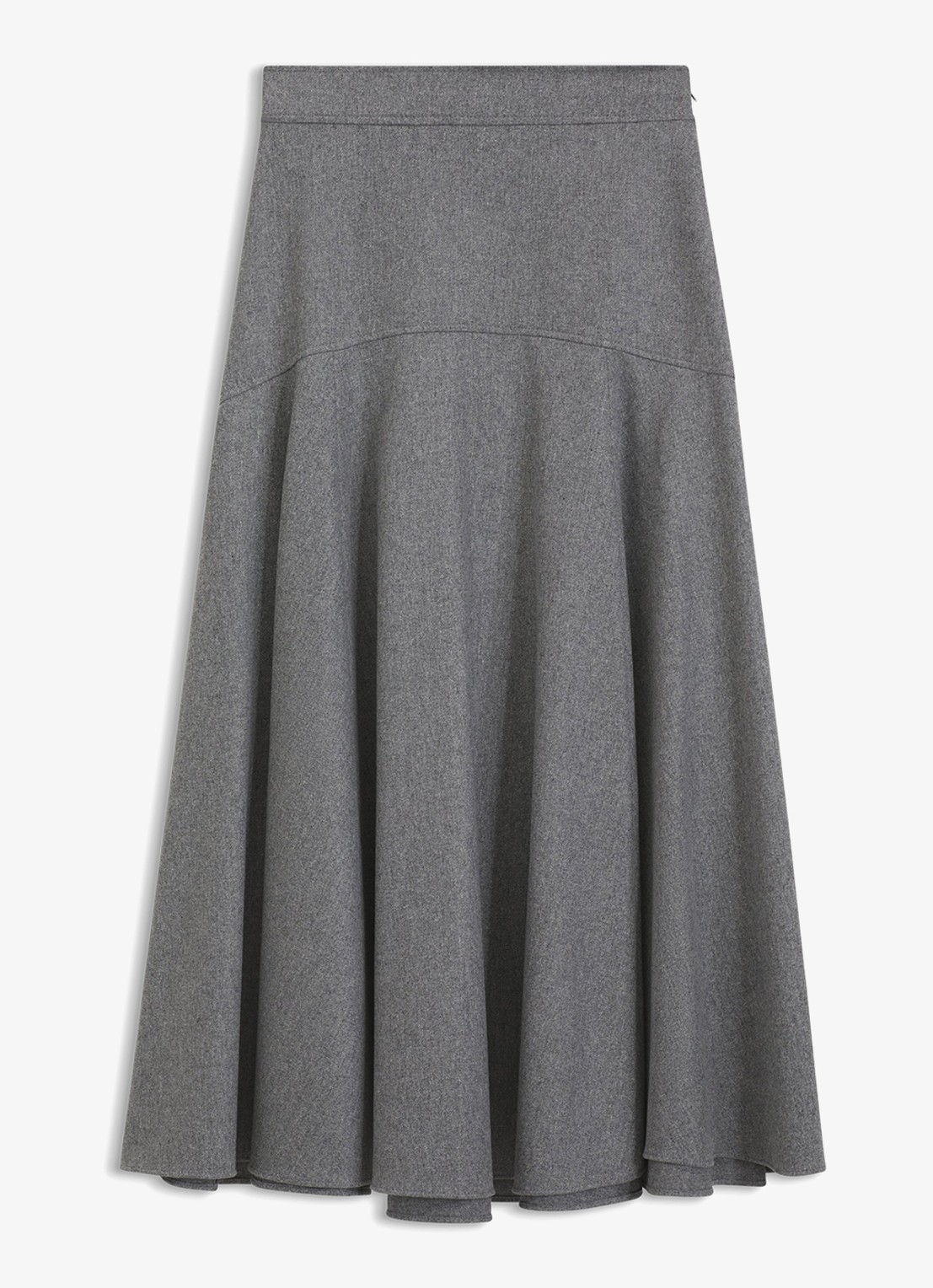 BOSS Midi rok met plooien - voorkant grijs